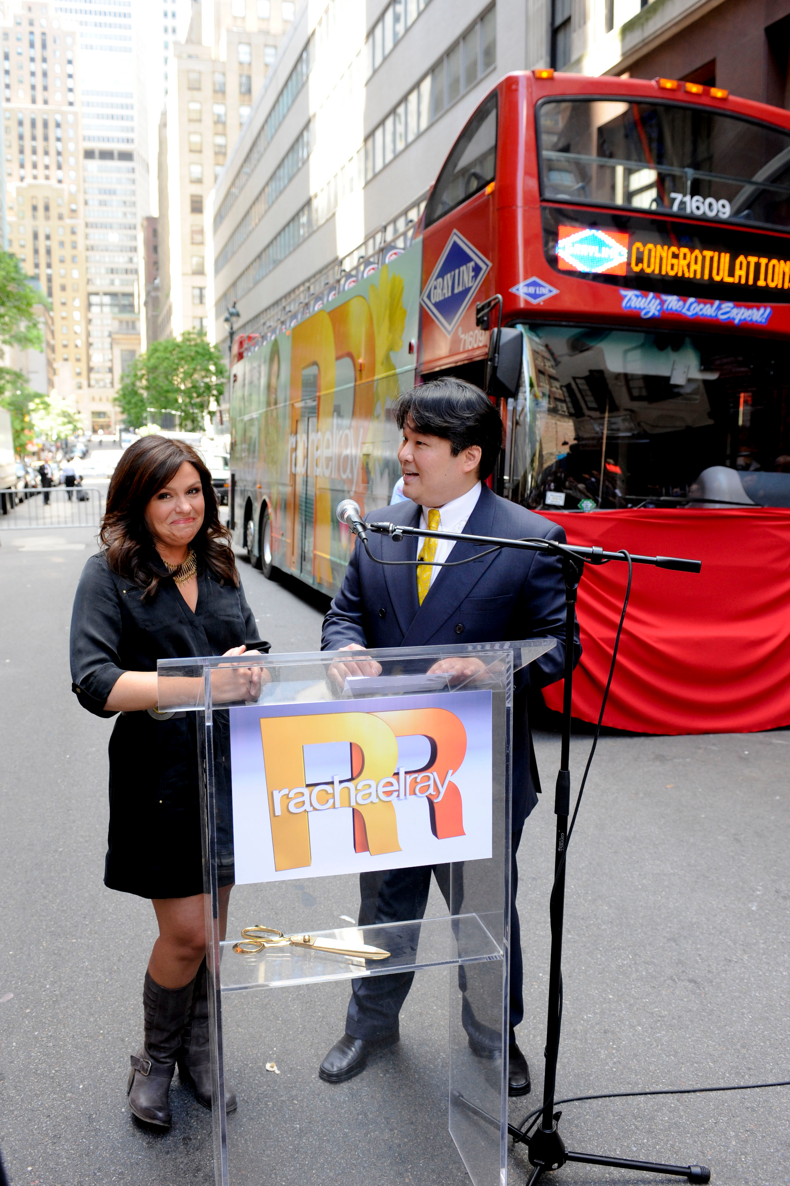 David W. Chien with inaugural Ride of Fame honoree Rachael Ray (May 4th, 2010).