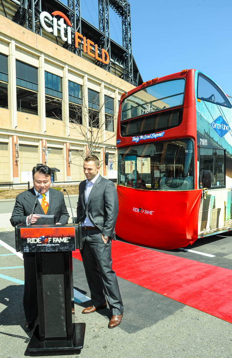 David W. Chien introduces David Wright at Ride of Fame (April 3rd, 2013).