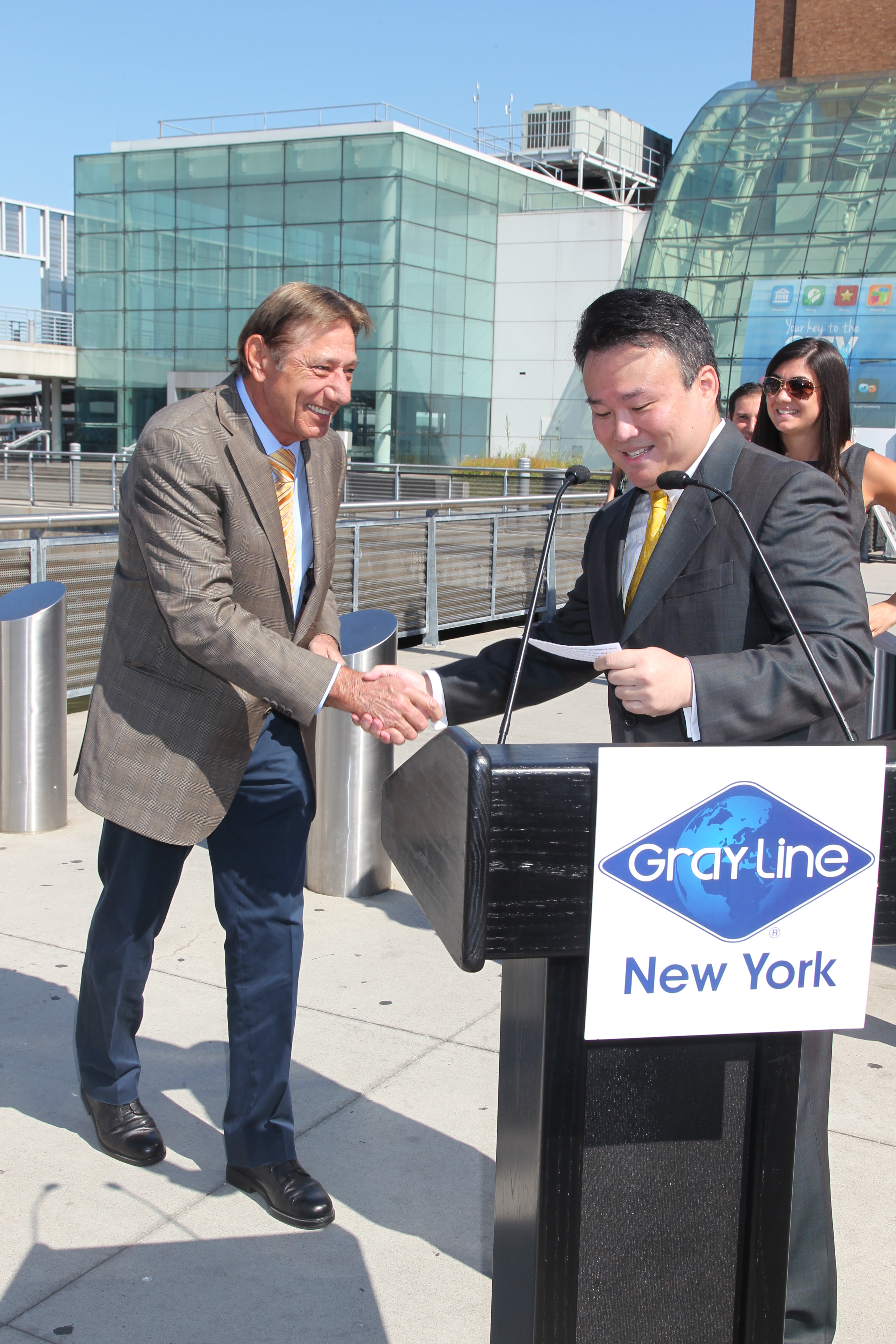 David W. Chien introduces Joe Namath to the Ride of Fame (September 12th, 2012).