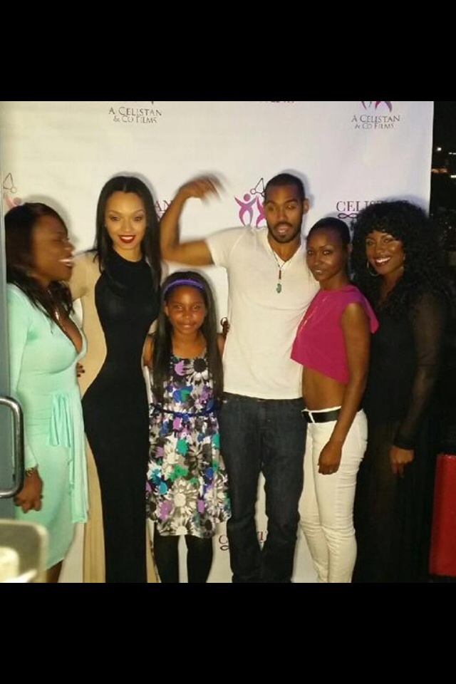 Desirae Whitfield with the cast from The B Word and the Producers. From left to right producer Nakisha Celistan Lamon Archey, Shayla Hale, Shema Jones, producer Nichole Celistan.