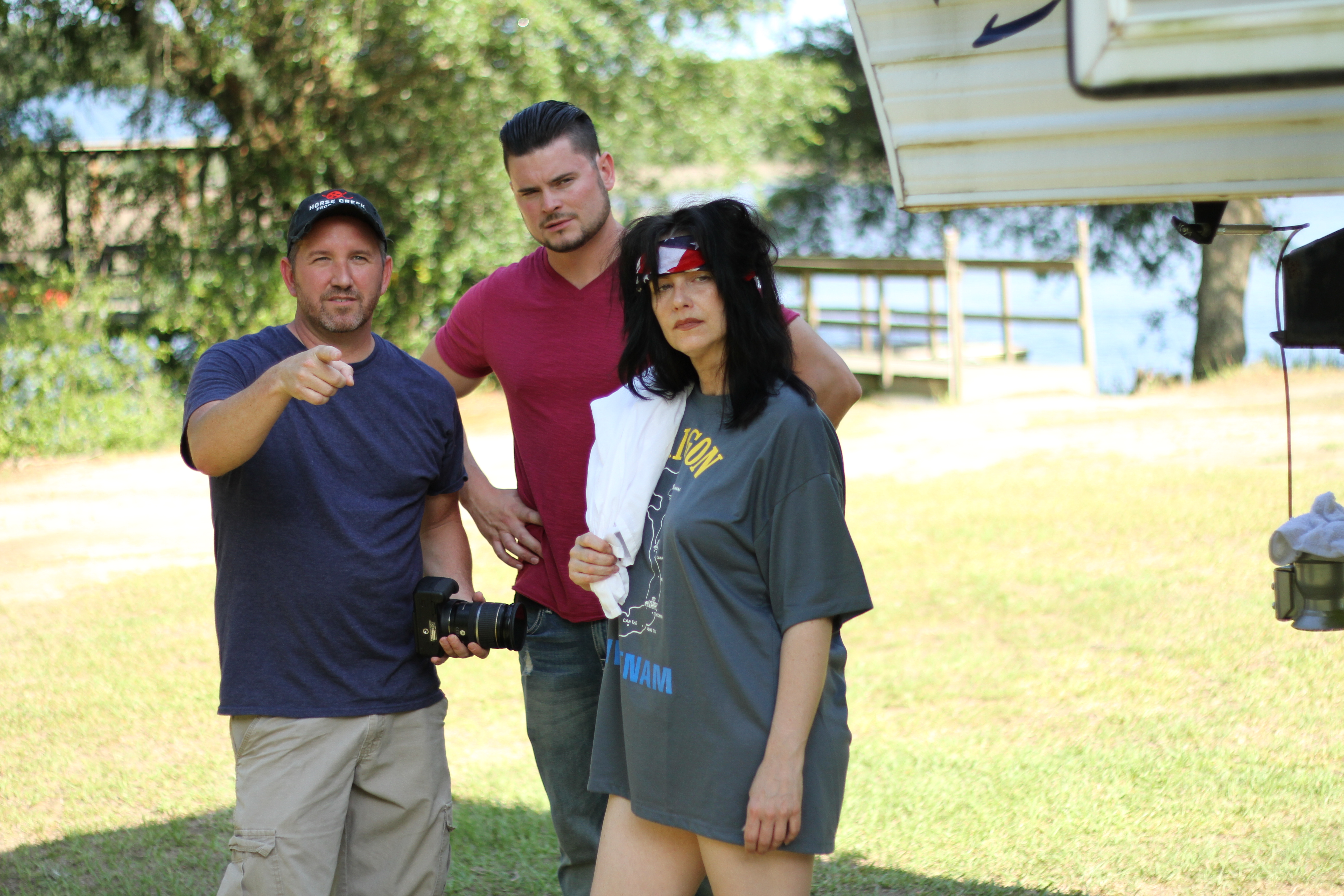 Award winning Director Tommy Faircloth, Nicholas Sweezer, and the AMAZING Debbie Rochon!