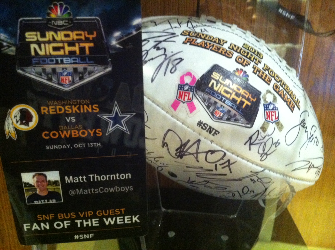 NBC Sunday Night Football Week 6 Fan of the Week Credential - Special Guest