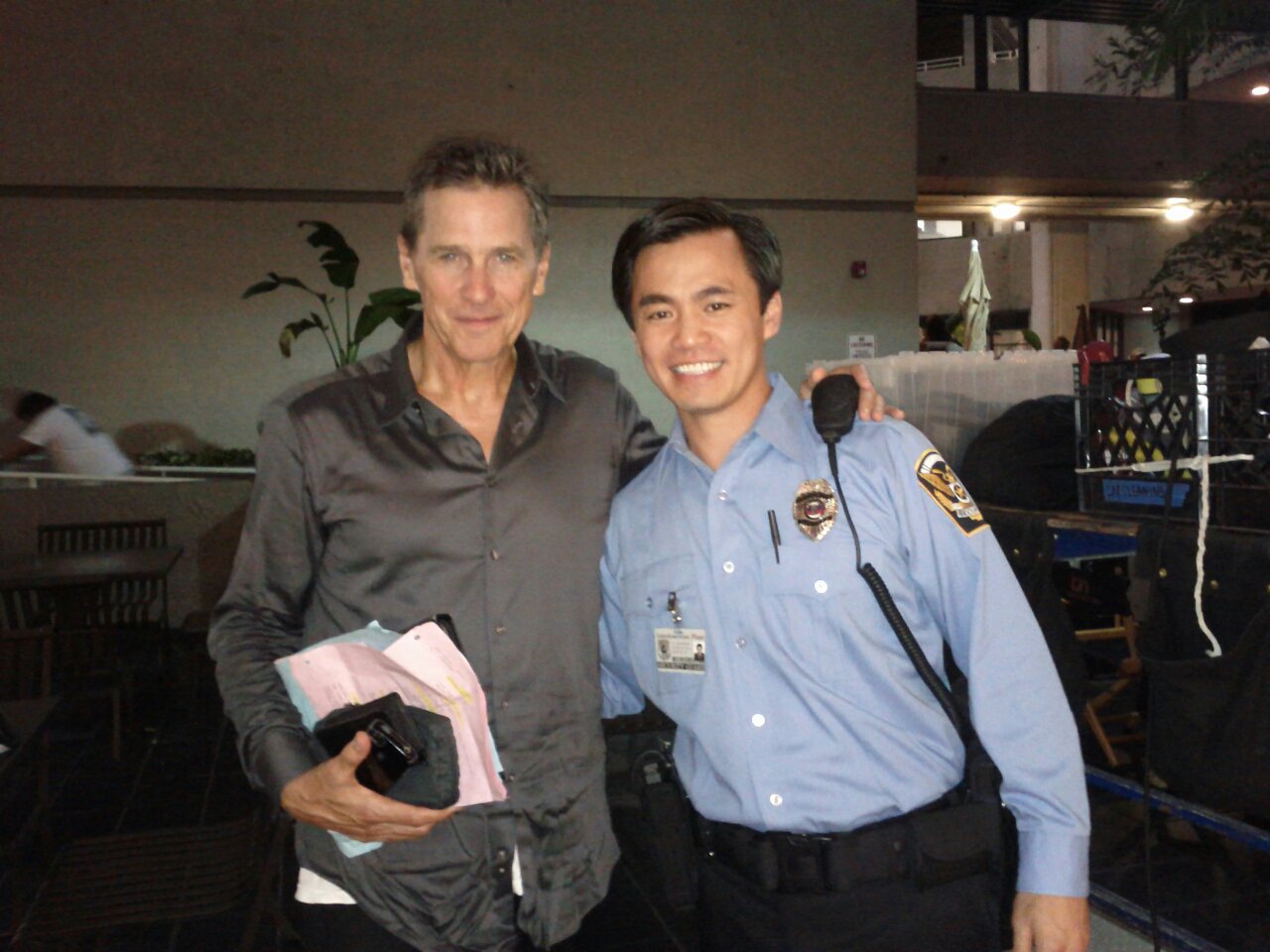wrapped with Tim Matheson on BURN NOTICE Season 5 'Dead to Rights' Episode