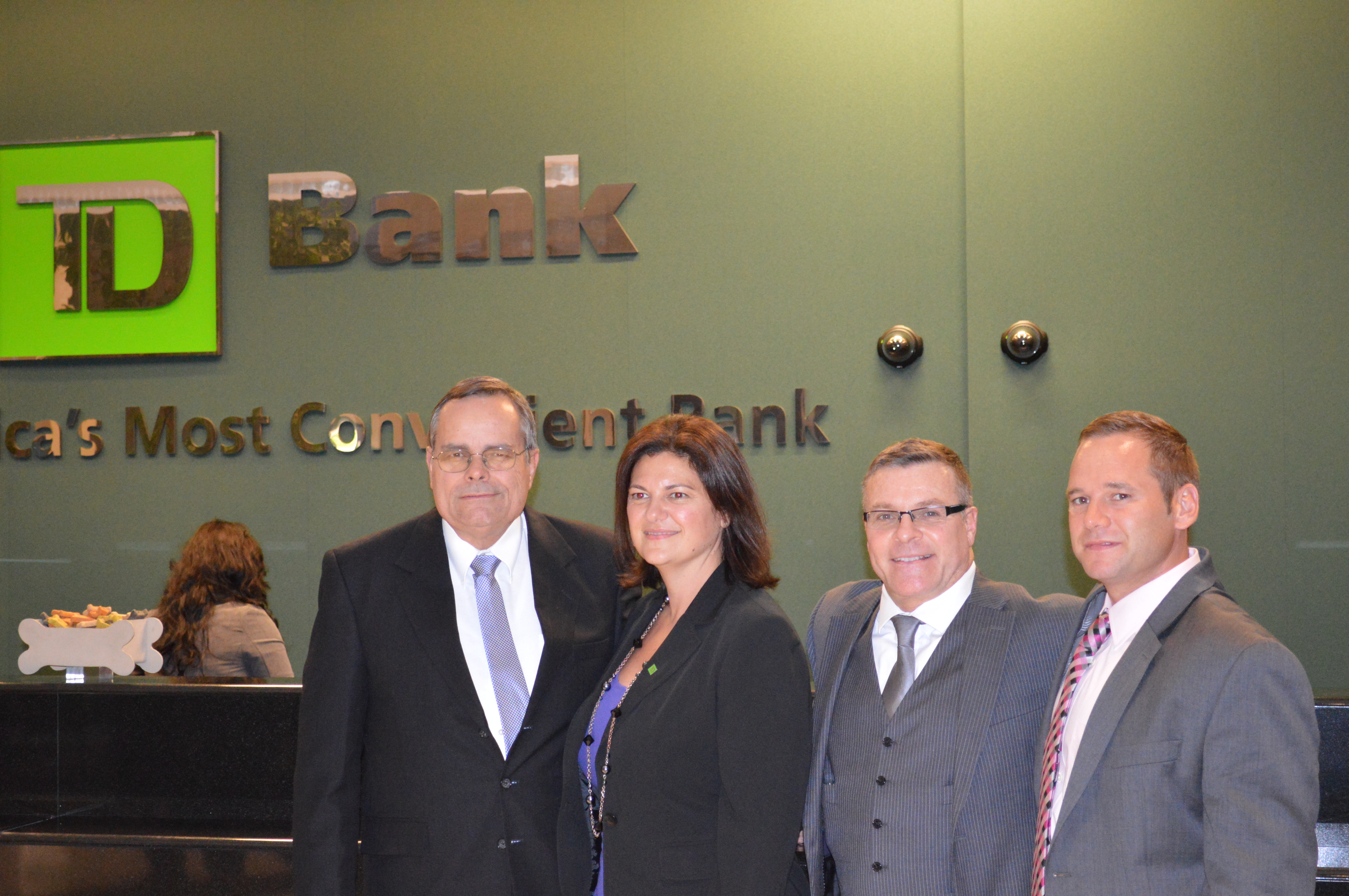 TD Bank 2 Wall St. NYC - David Stewart, Rossana Paniccia Ionescu (TD Bank SVP), Robert Nash and Nick Peters of Nash Holdings, Inc.