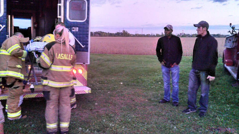 Director Chris Majors discusses a scene with DP David M. Brewer on set of Lake Eerie. Oct 2013.