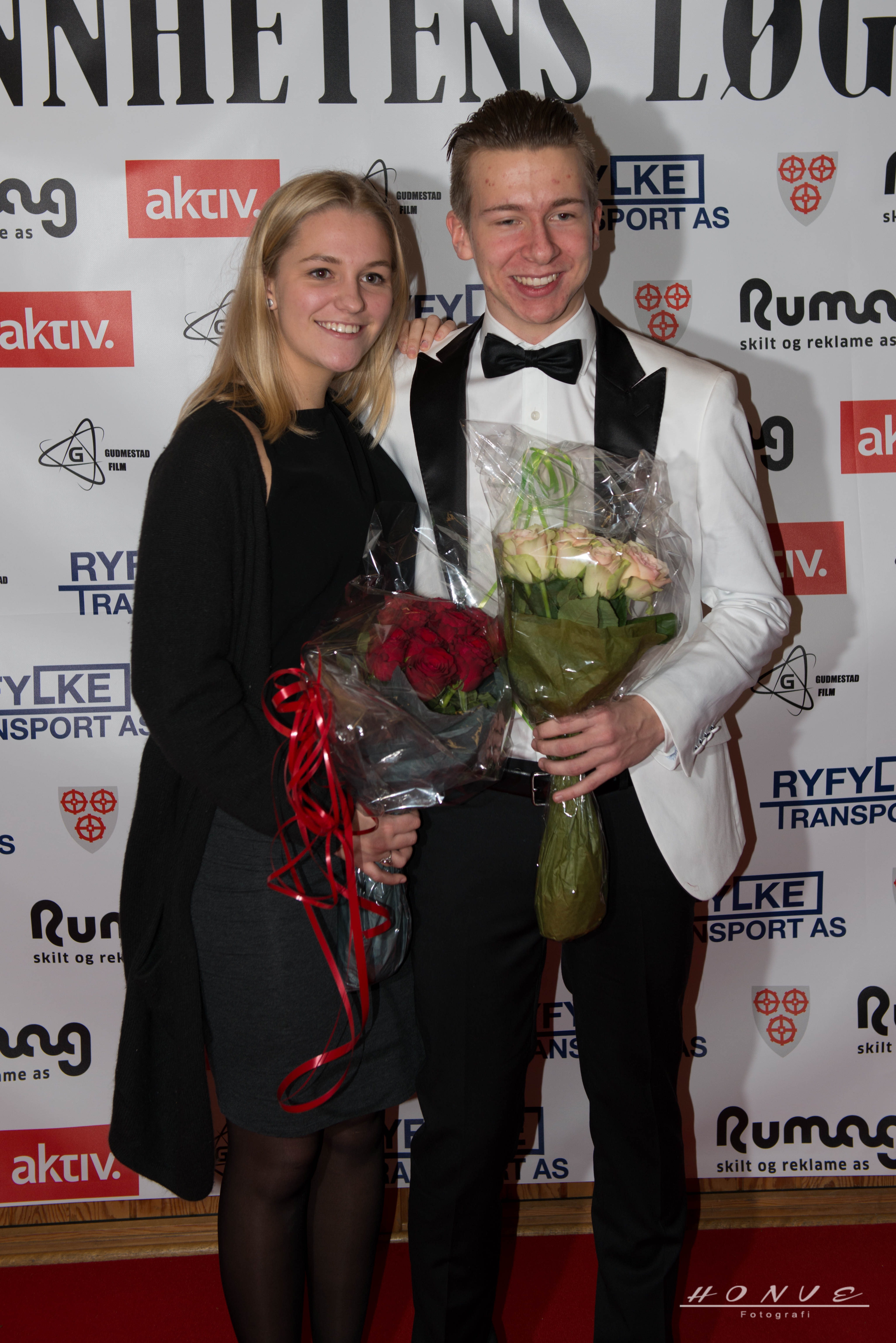 Tor Einar Gudmestad and Pernille Paulsen at the event of Sannhetens Løgn (2015)
