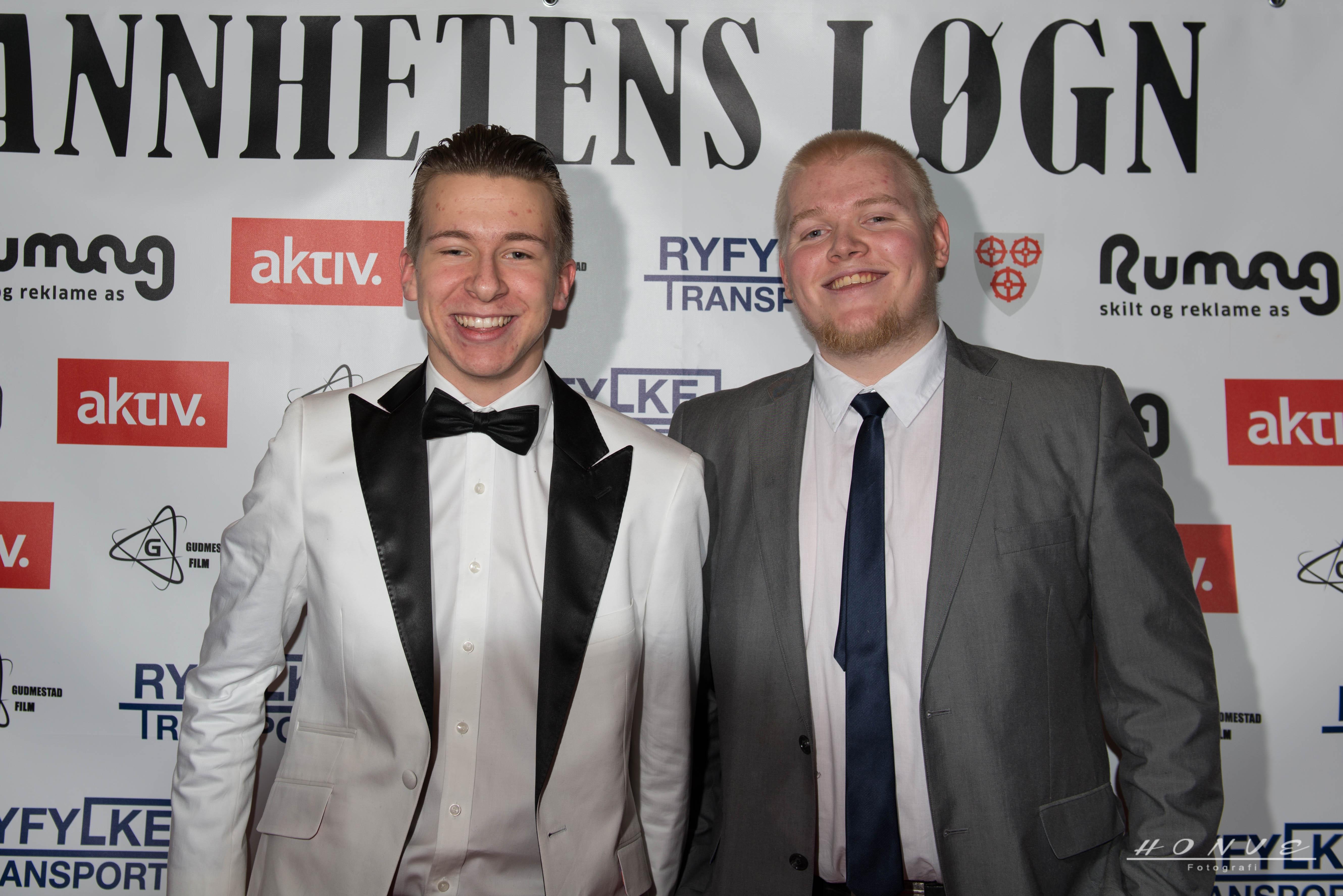 Tor Einar Gudmestad and Daniel Bratteli at the event of Sannhetens Løgn (2015)