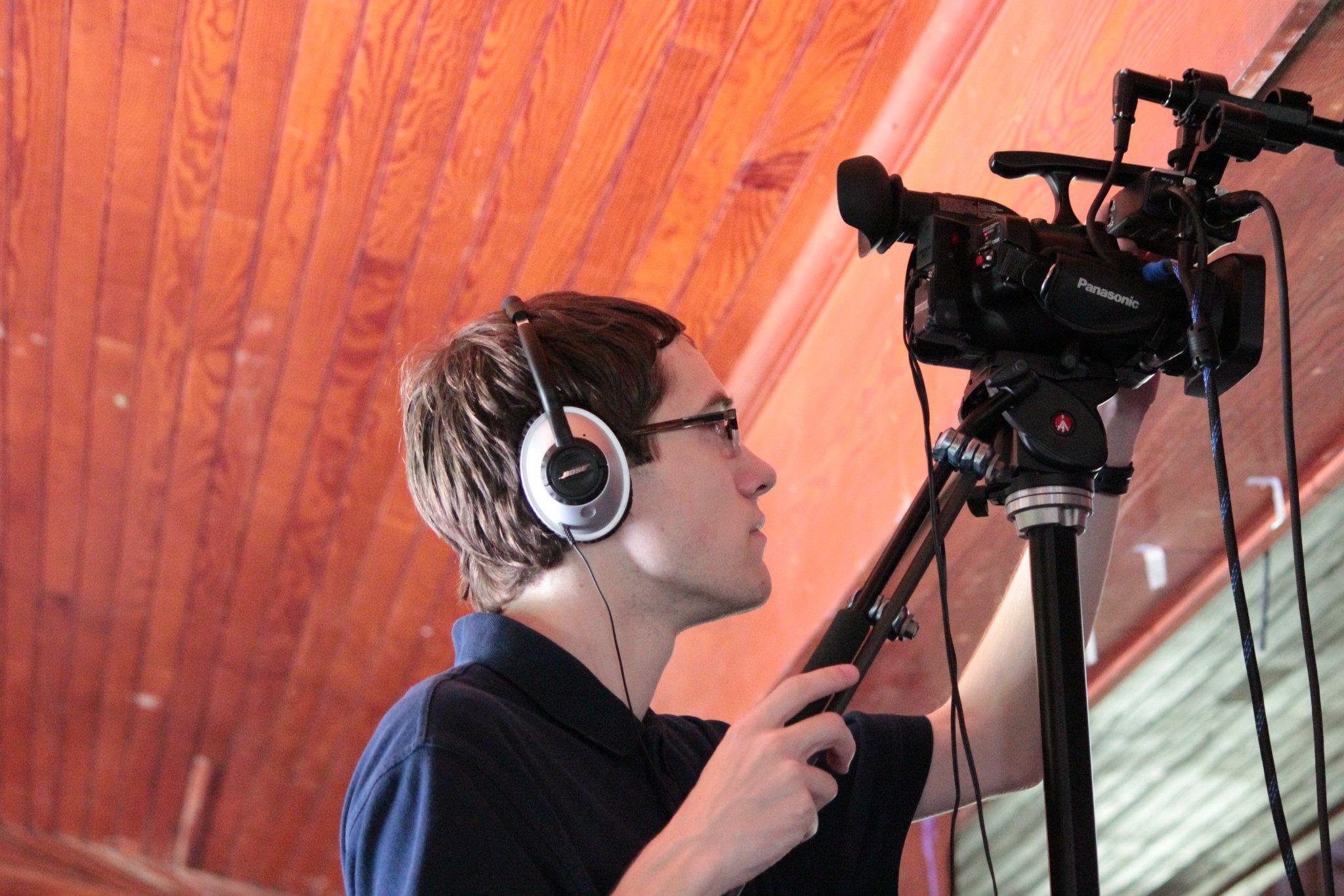 Matthew Elton shooting on a Panasonic AG-HMC40.