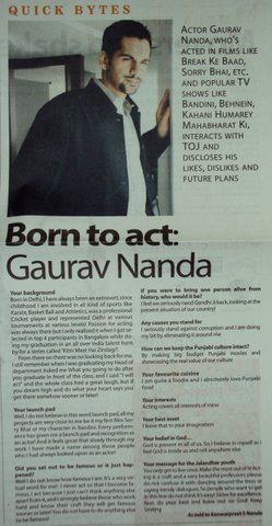 Gaurav Nanda News Paper Bytes