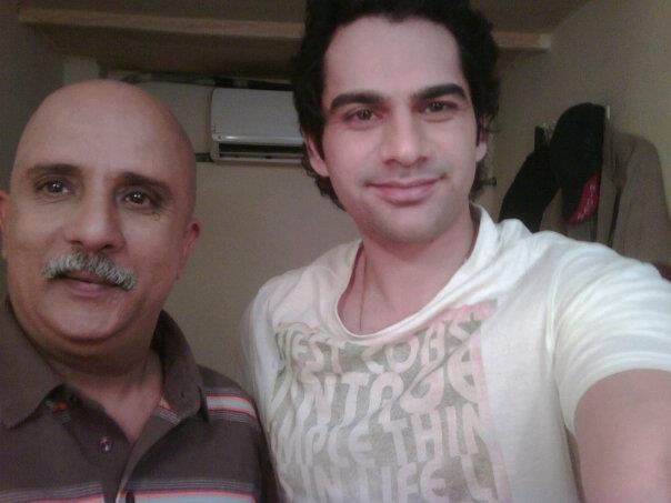 Gaurav Nanda With Mr.Rajesh Puri On The Sets Of TV Show Parvarrish