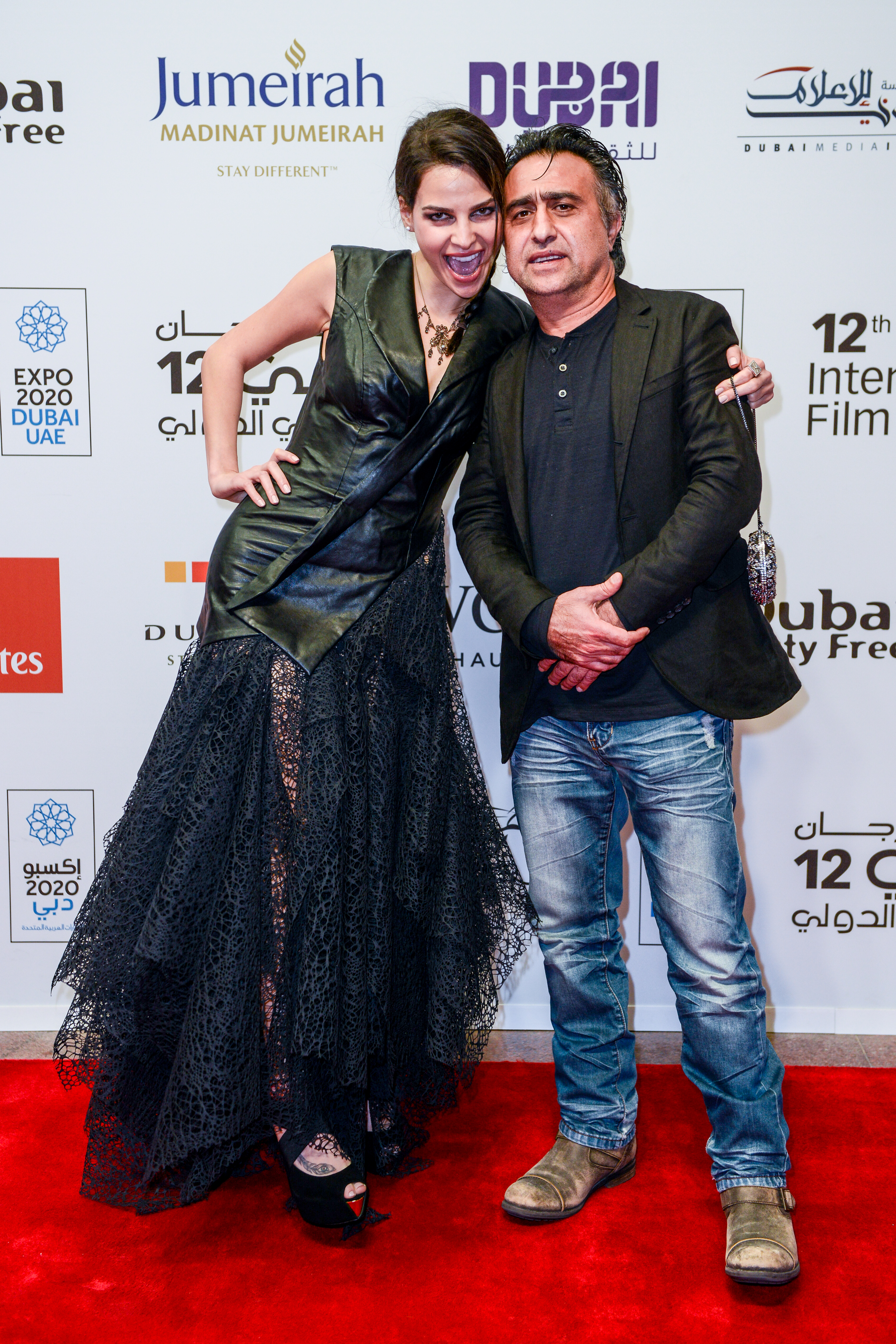 Christina Sadeh, with producer Nick Raslan, at Dubai International Film Festival 2015