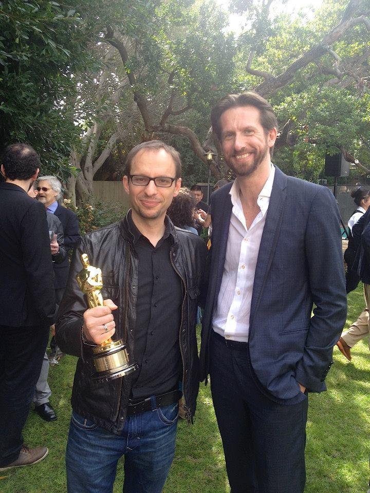 Sam Bobino with Laurent Witz director of animated short film 