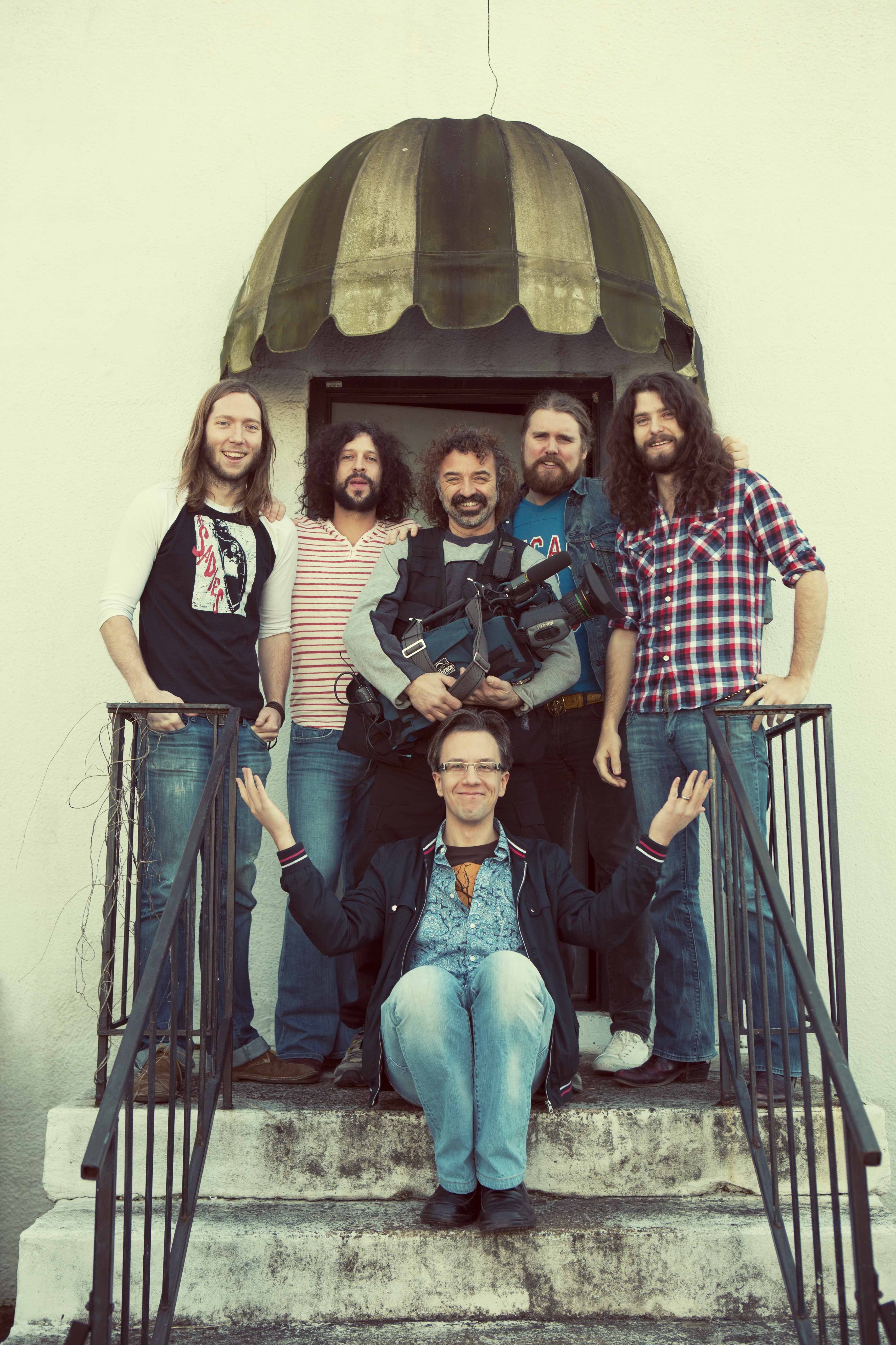 John Barnard, Dave Gaudet, Leot Hanson, Ryan Gullen, Sam Corbett and Ewan Currie in The Sheepdogs Have at It (2012)