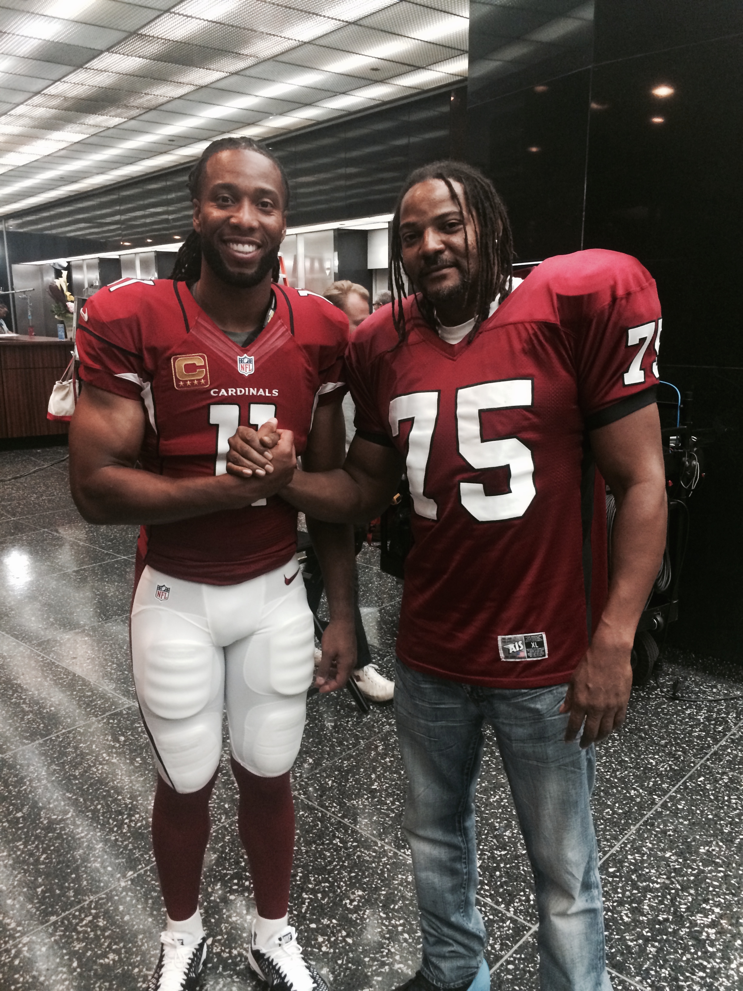With Larry Fitzgerald