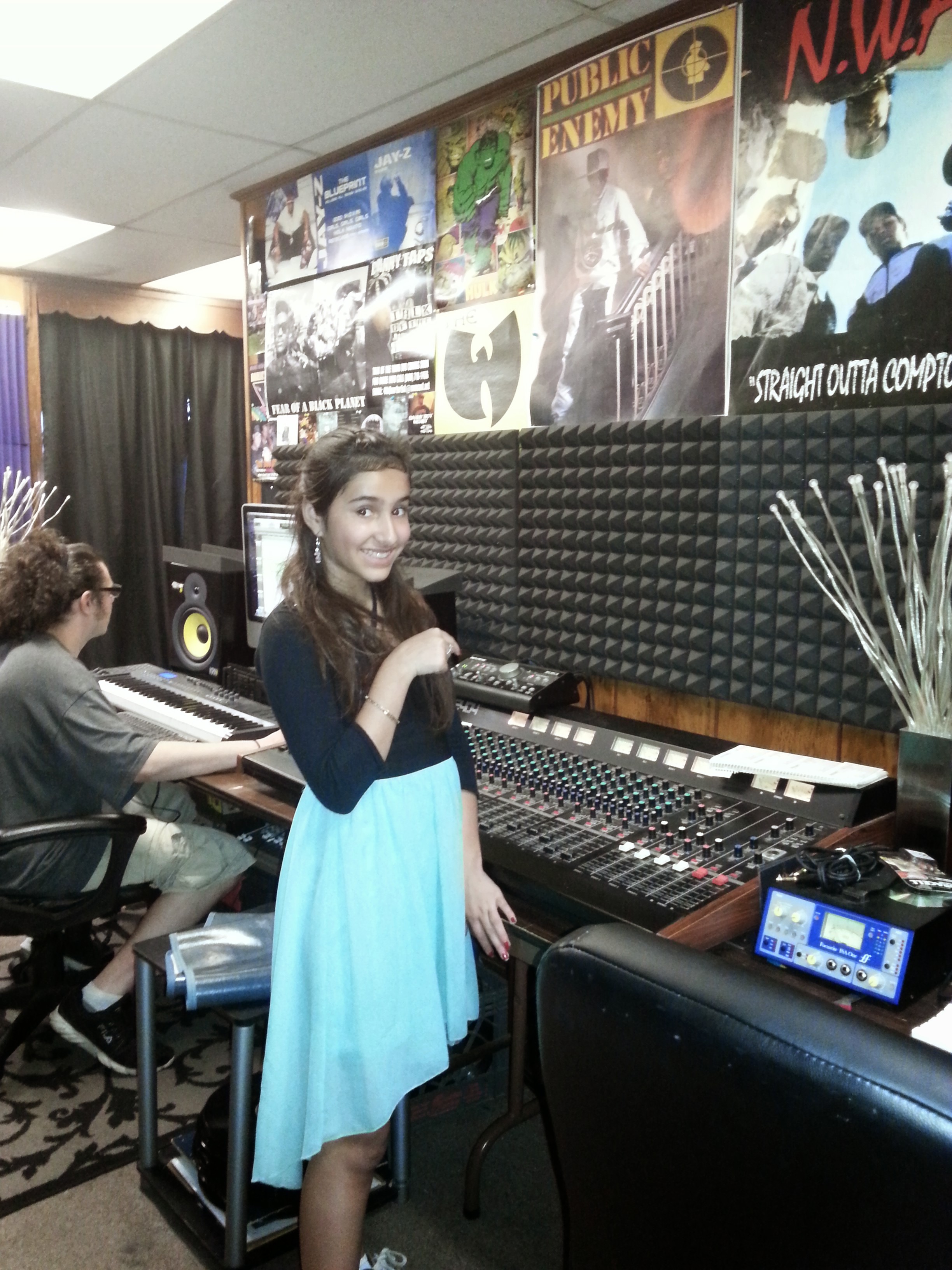 In studio recording!! Yes I sing too ;)