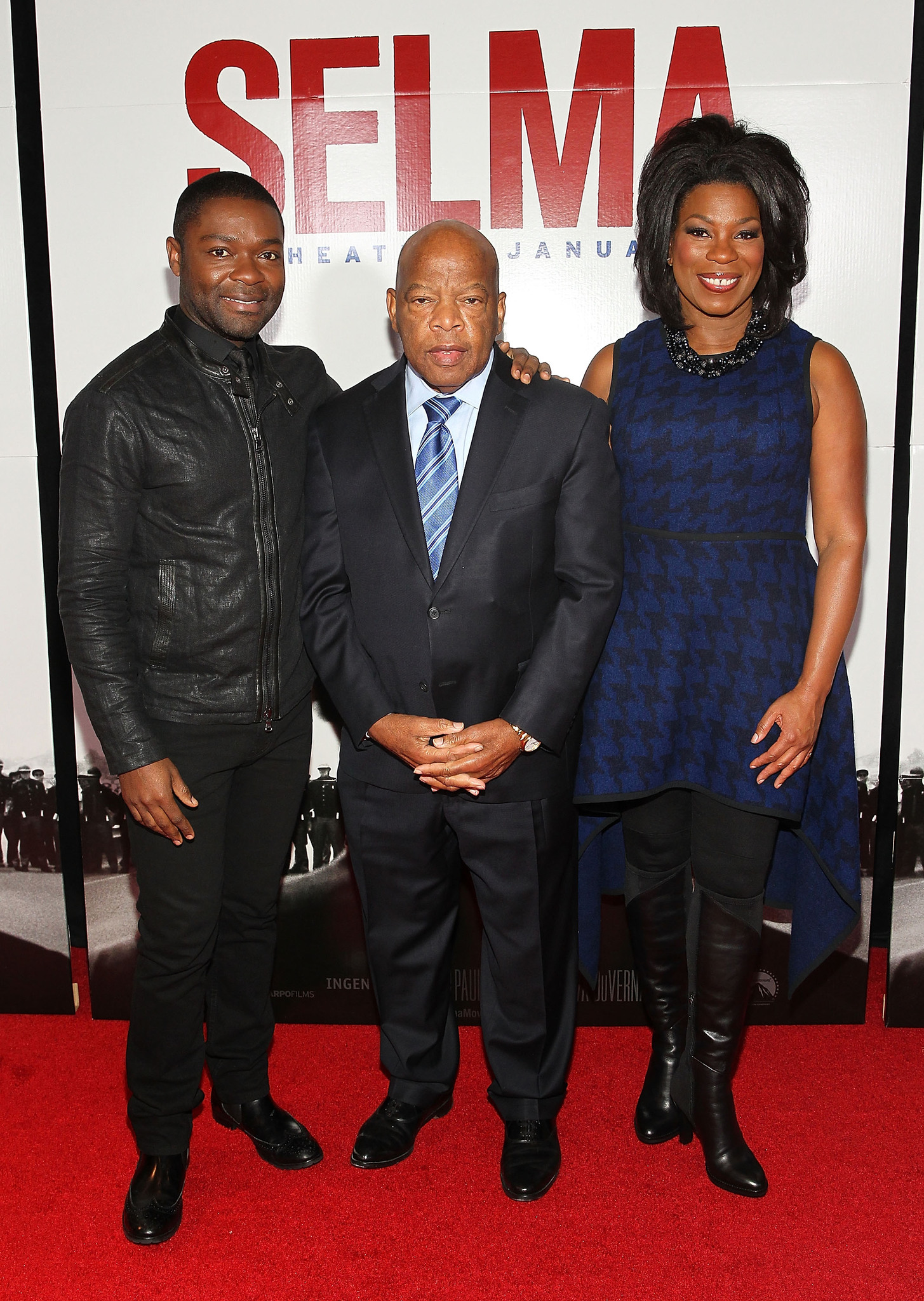 Lorraine Toussaint, John Lewis and David Oyelowo at event of Selma (2014)