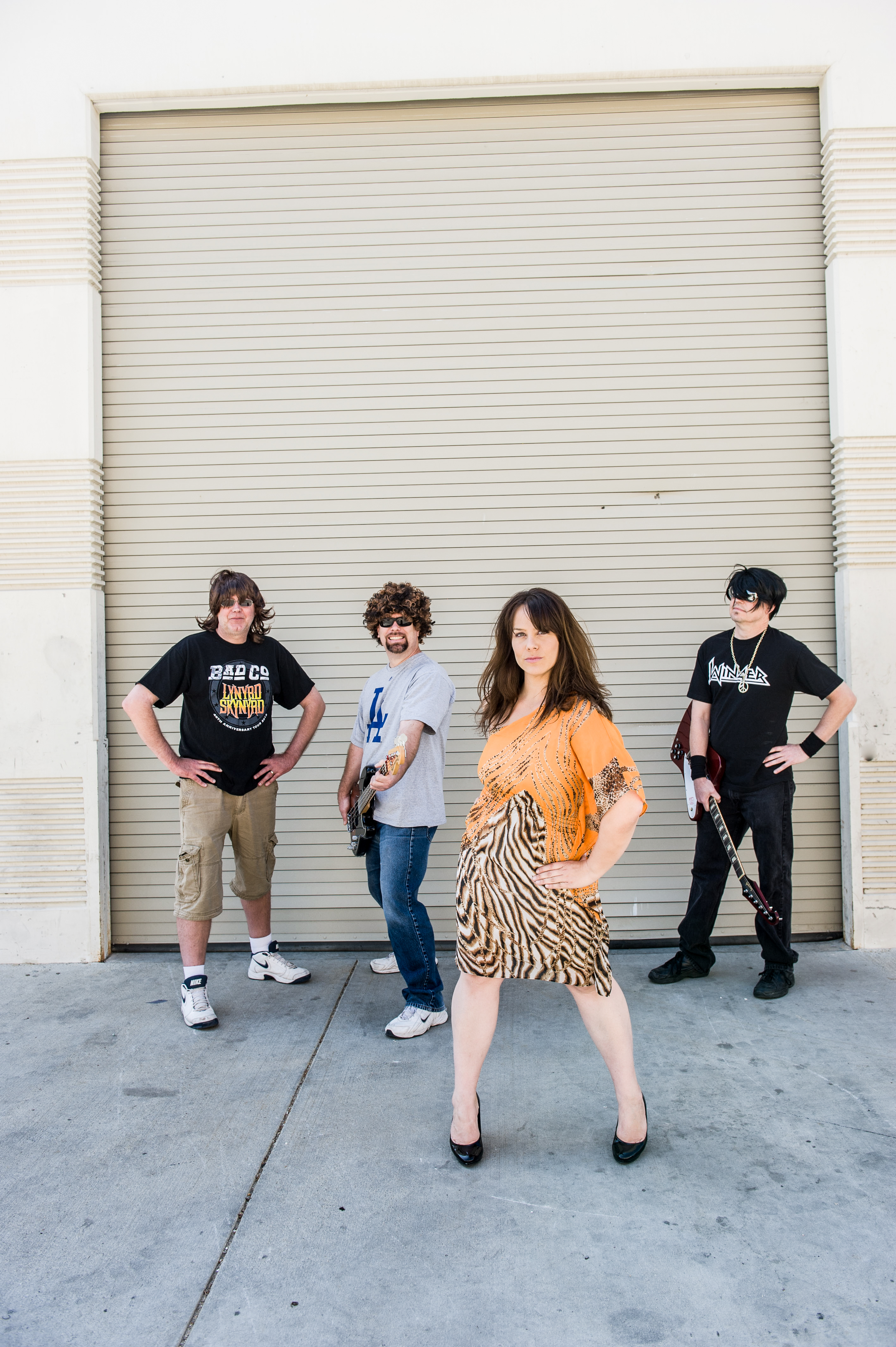 My band, Under Cover, and I at our first official photo shoot