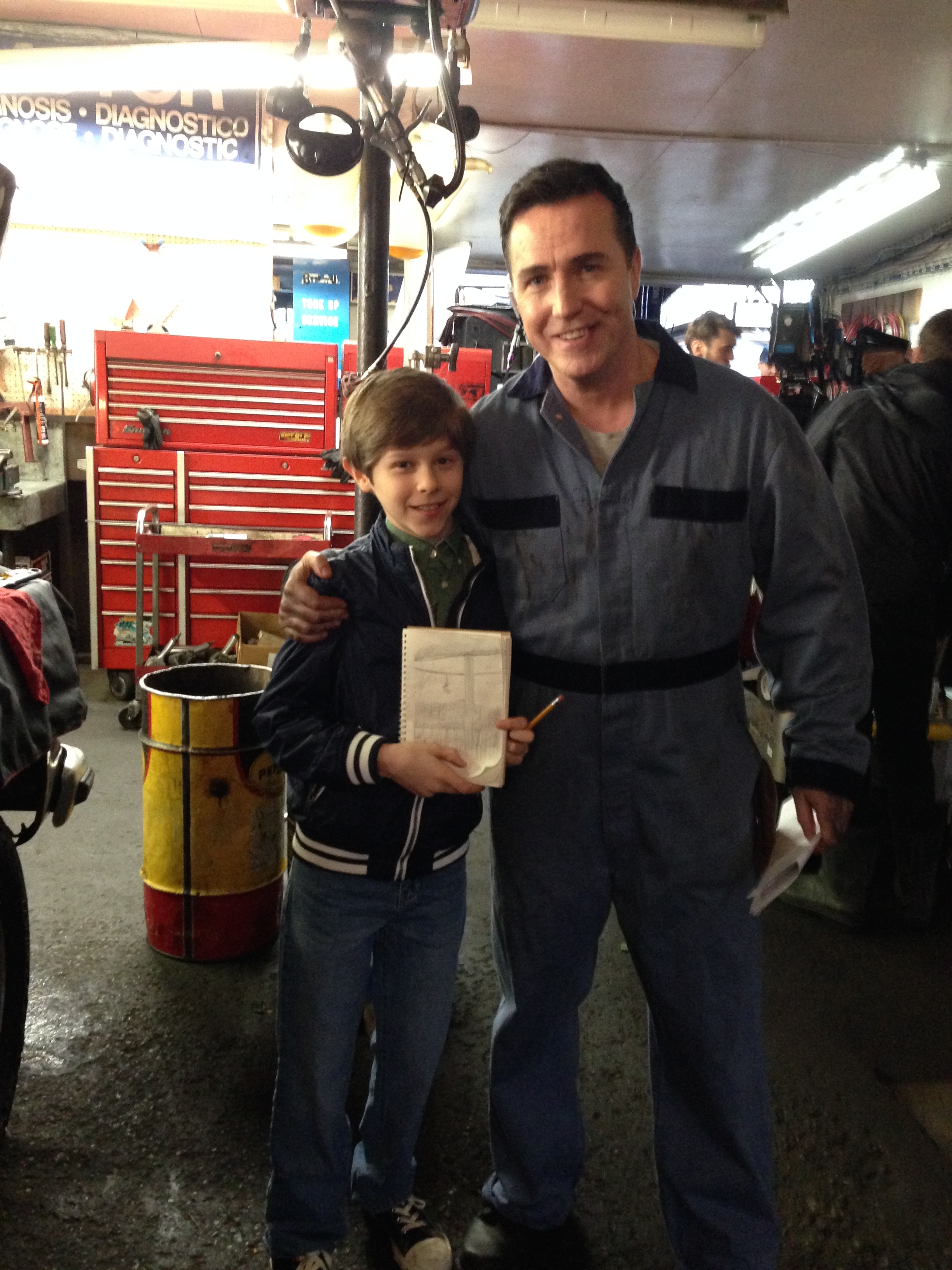 With Paul McGillion on set of Signed, Sealed, Delivered