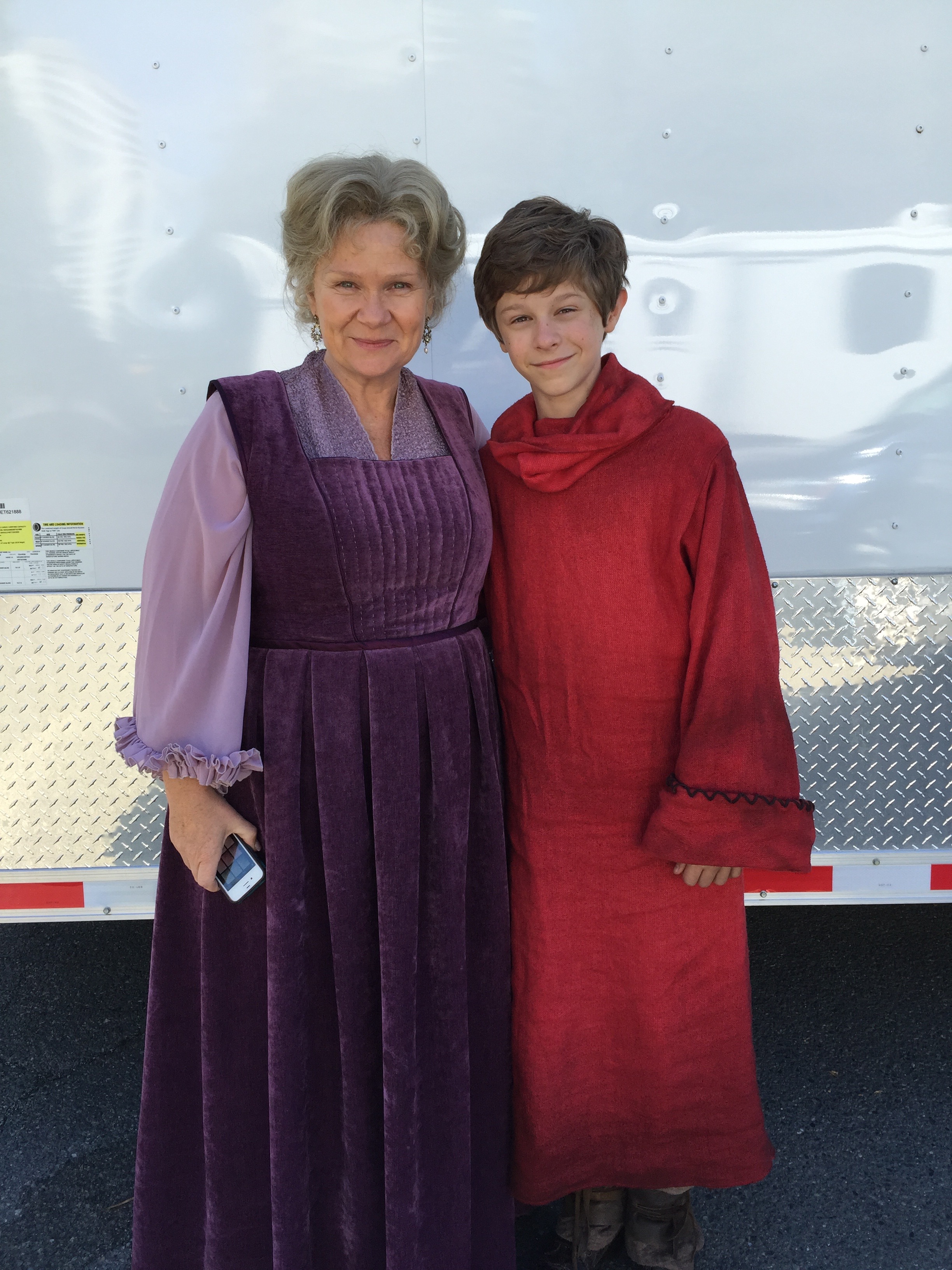 With Beverley Elliott (Granny) on the set of Once Upon a Time.