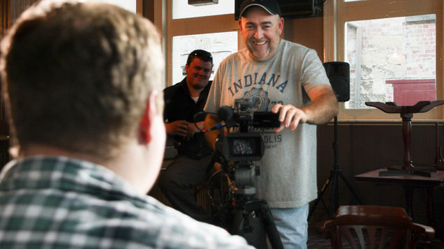 Darren Swanson directing his short doco 