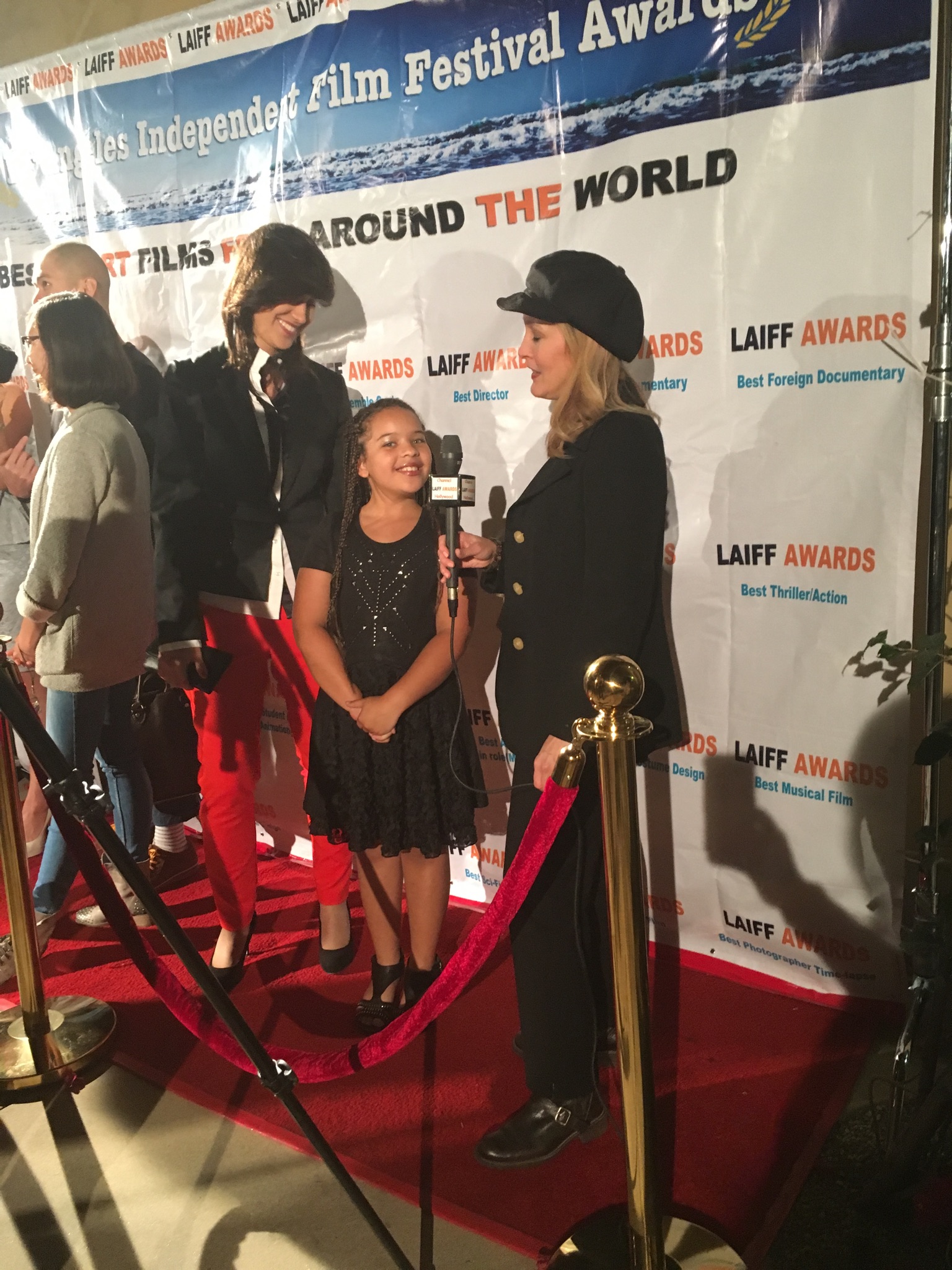Alexis on the red carpet at LAIFFA where she won for Best Actor Under 18.