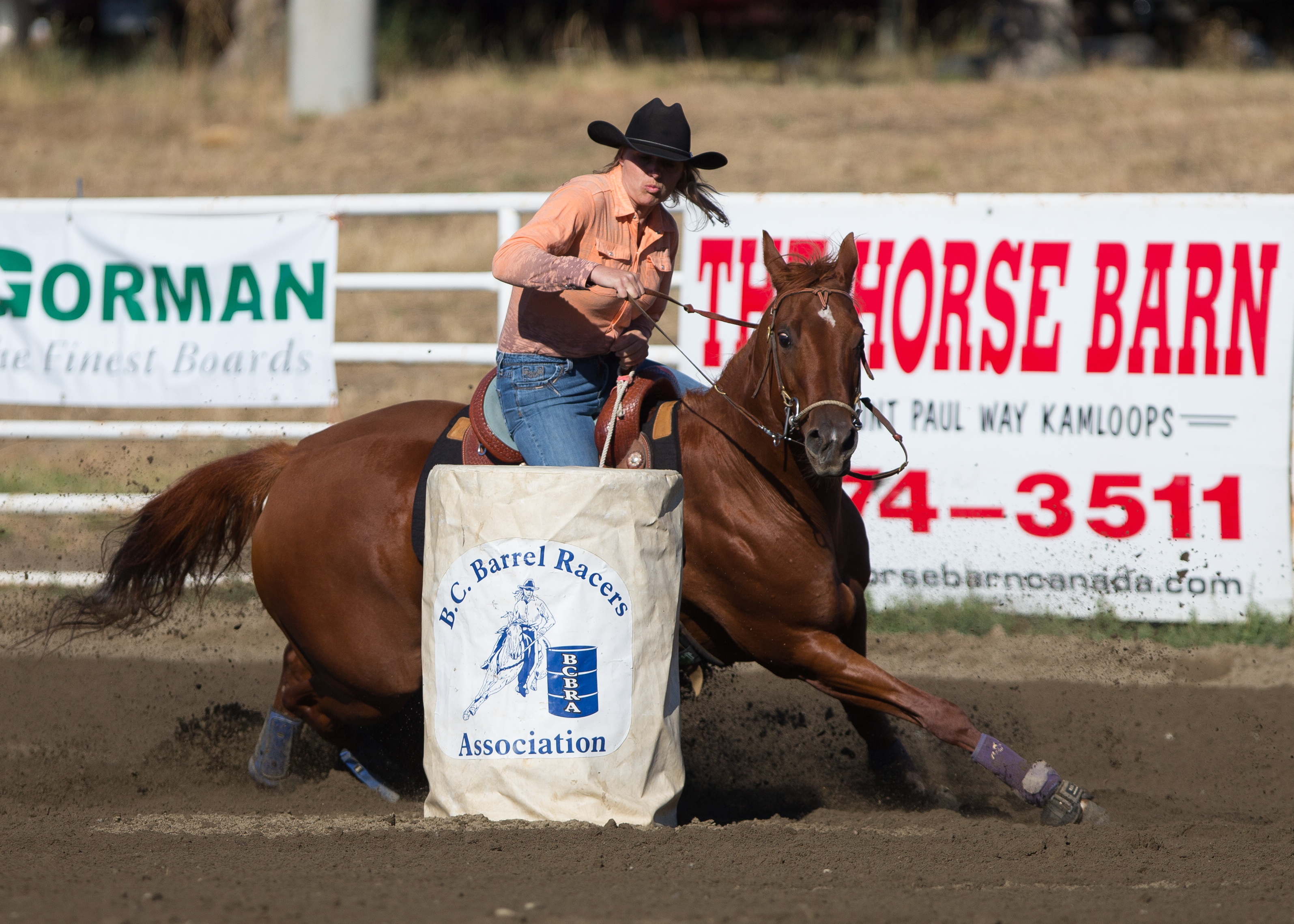 Myself barrel racing, I film barrel racing a fair bit and have come up with some very unique angles