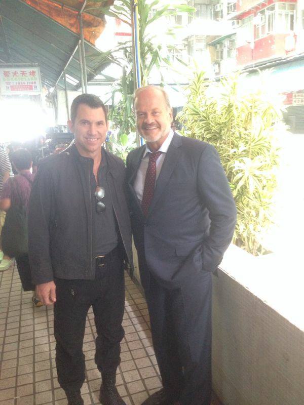 Transformers 4 set with Kelsey Grammer. Great guy.
