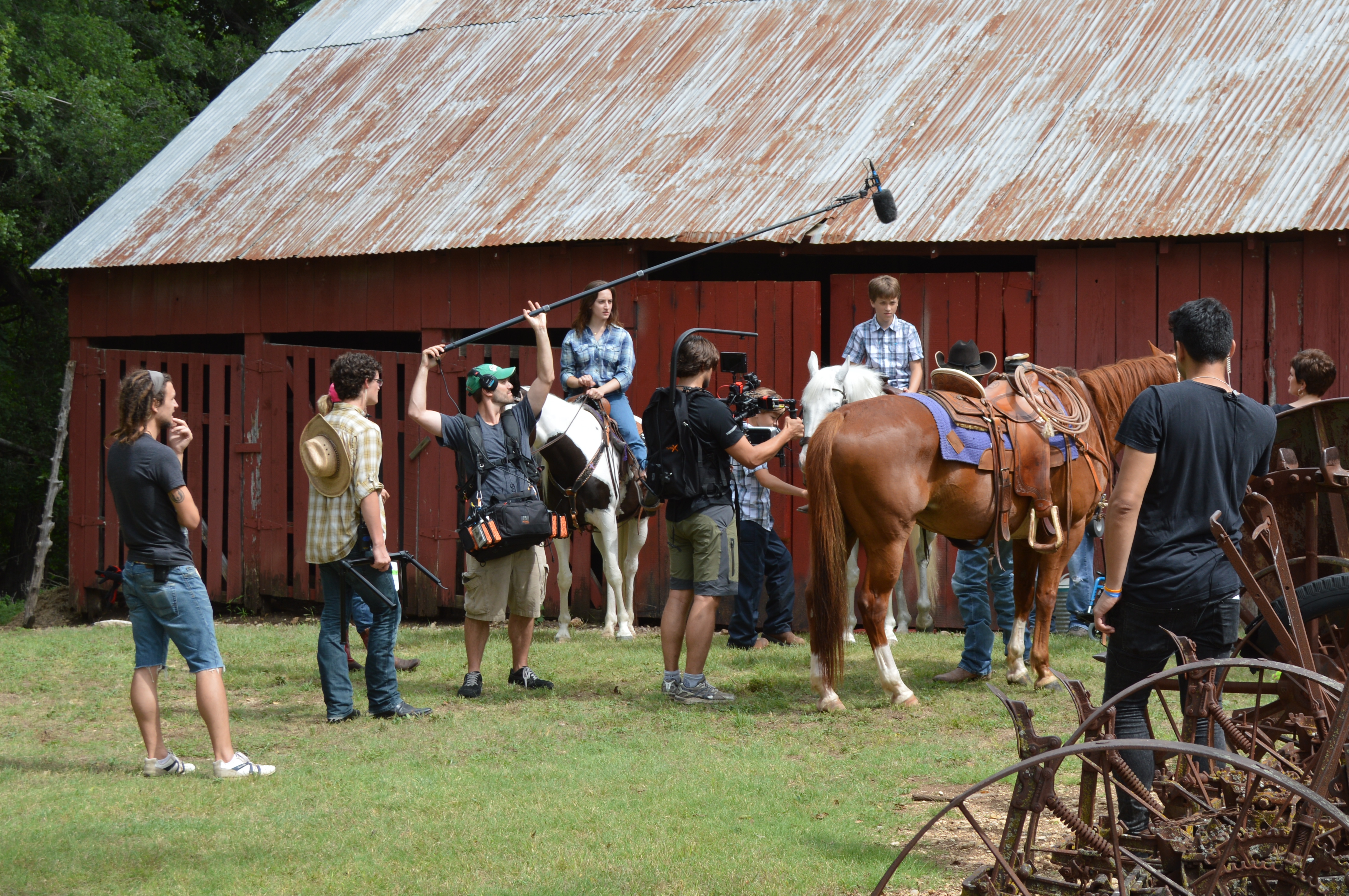 Preparing to ride in Billy and the Bandit