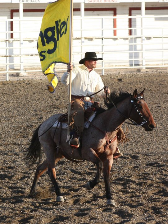 Grand Entry during the Dillon Rodeo, Dillon, Montana.