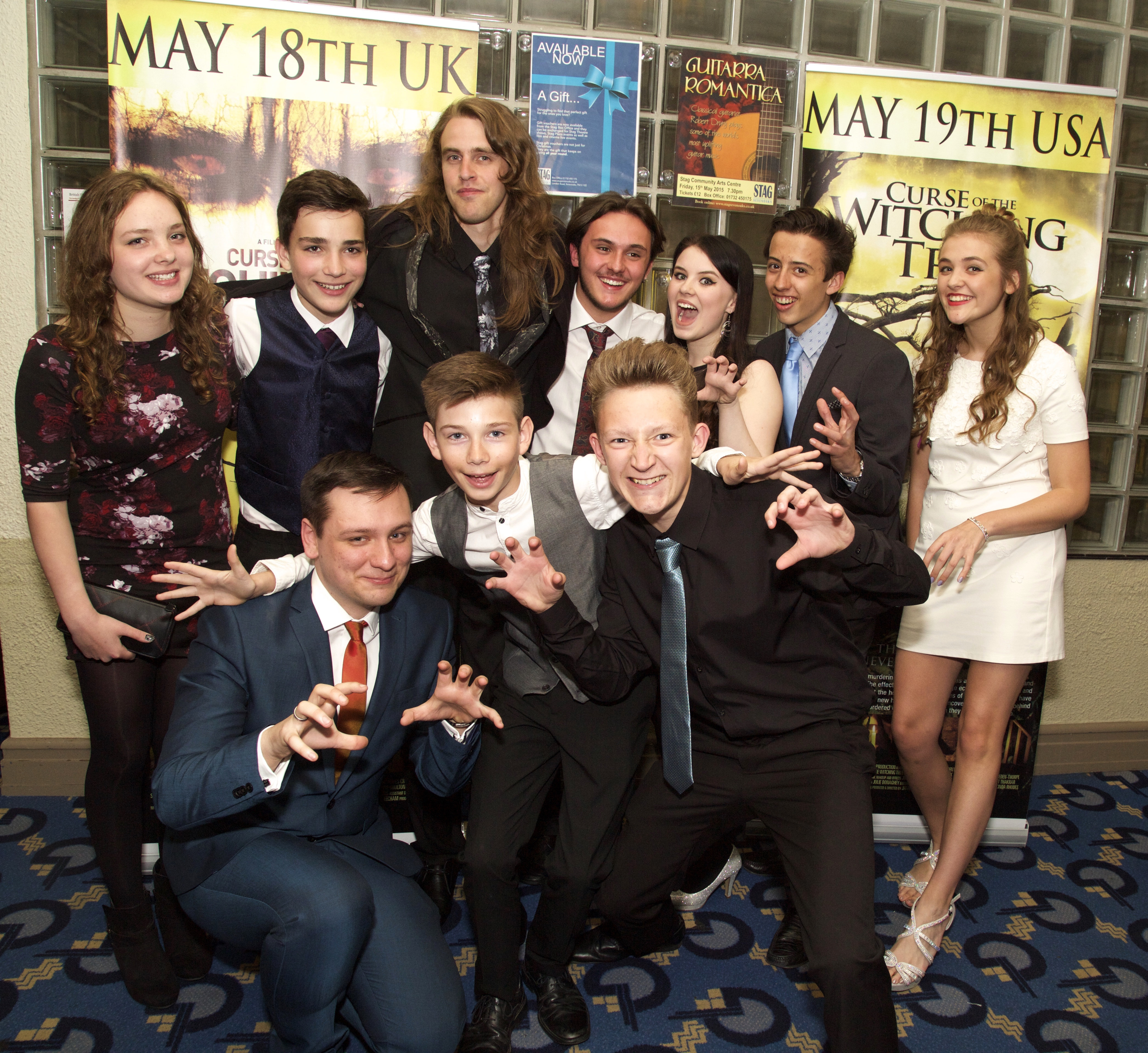 Cast of Curse of the Witching Tree at premiere with Writer, Producer & Director James Crow