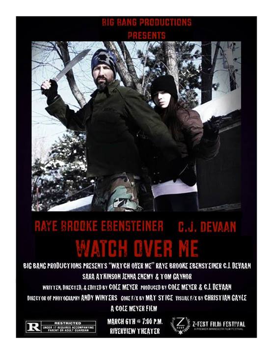 Raye Brooke in the official movie one-sheet for Watch Over Me