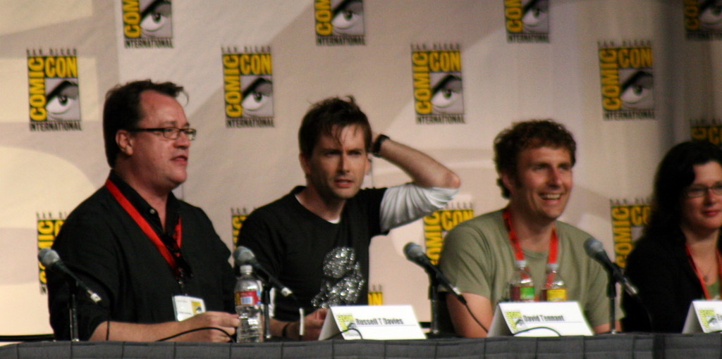 Russell T. Davies, Julie Gardner, Euros Lyn and David Tennant at event of Doctor Who (2005)