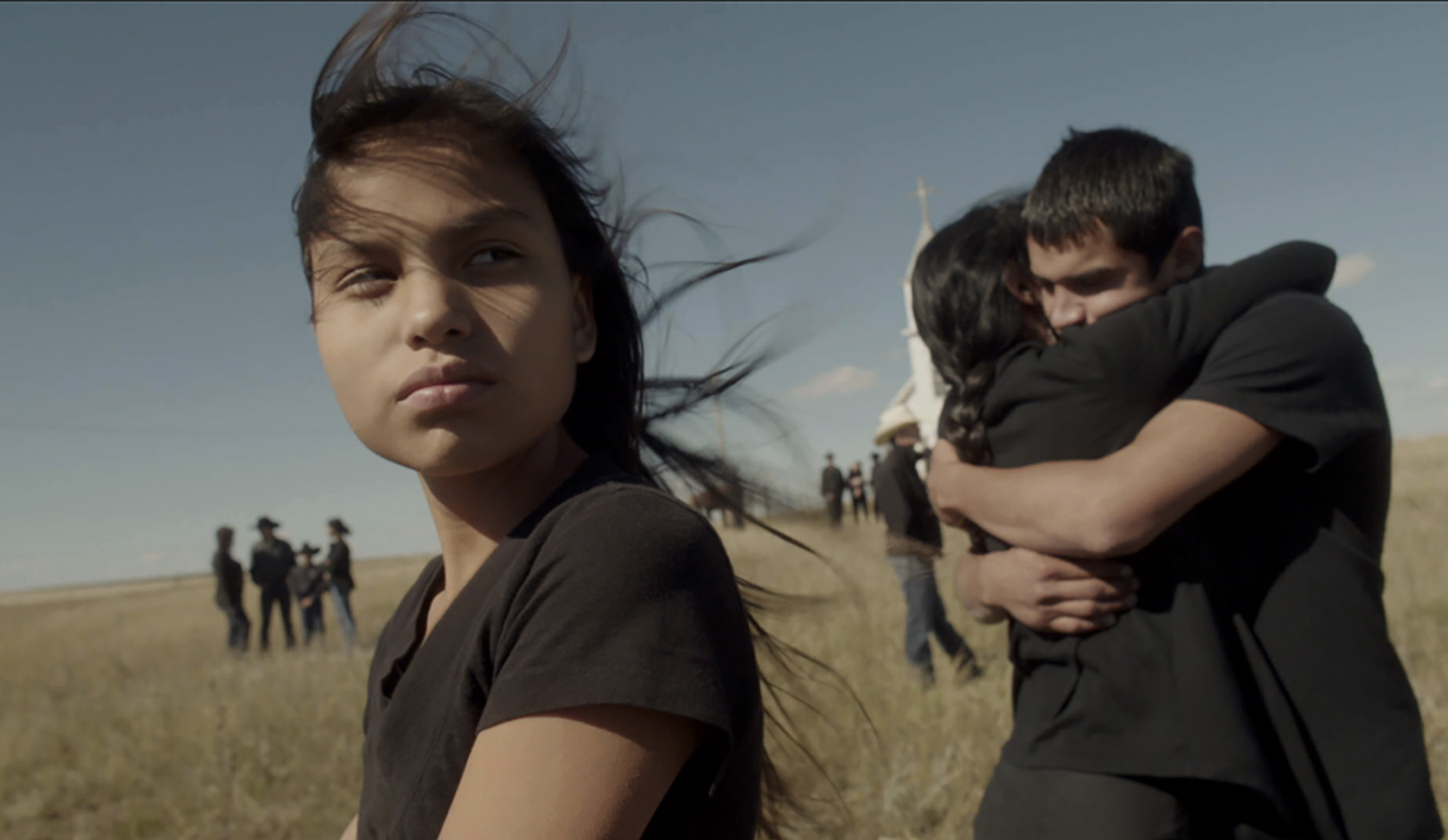 Still of Irene Bedard, John Reddy and Jashaun St. John in Songs My Brothers Taught Me (2015)