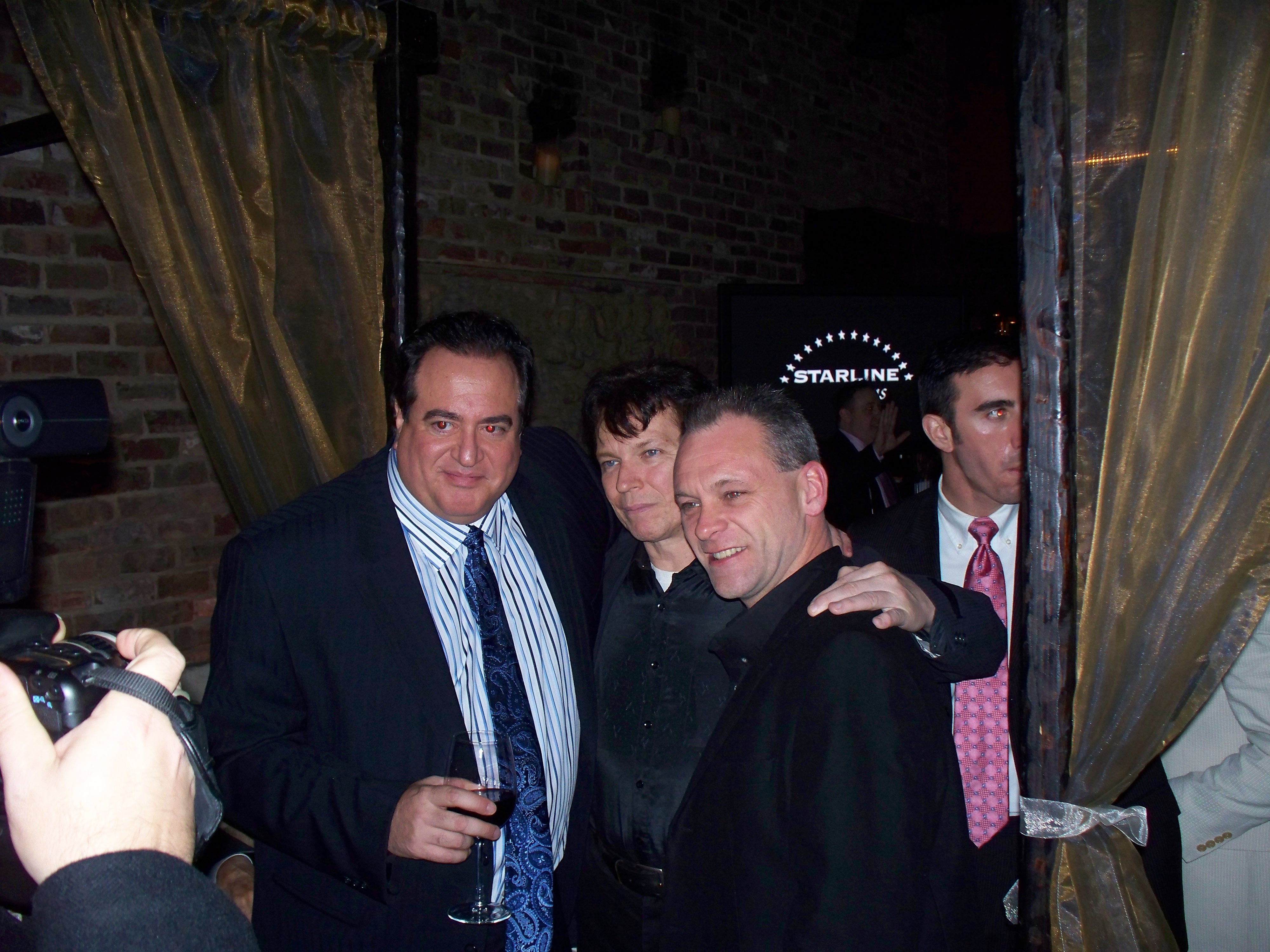 Nick Vallelonga, Ed Cuffe, and Kevin Shinnick at premier of Harry: A Communication Breakdown