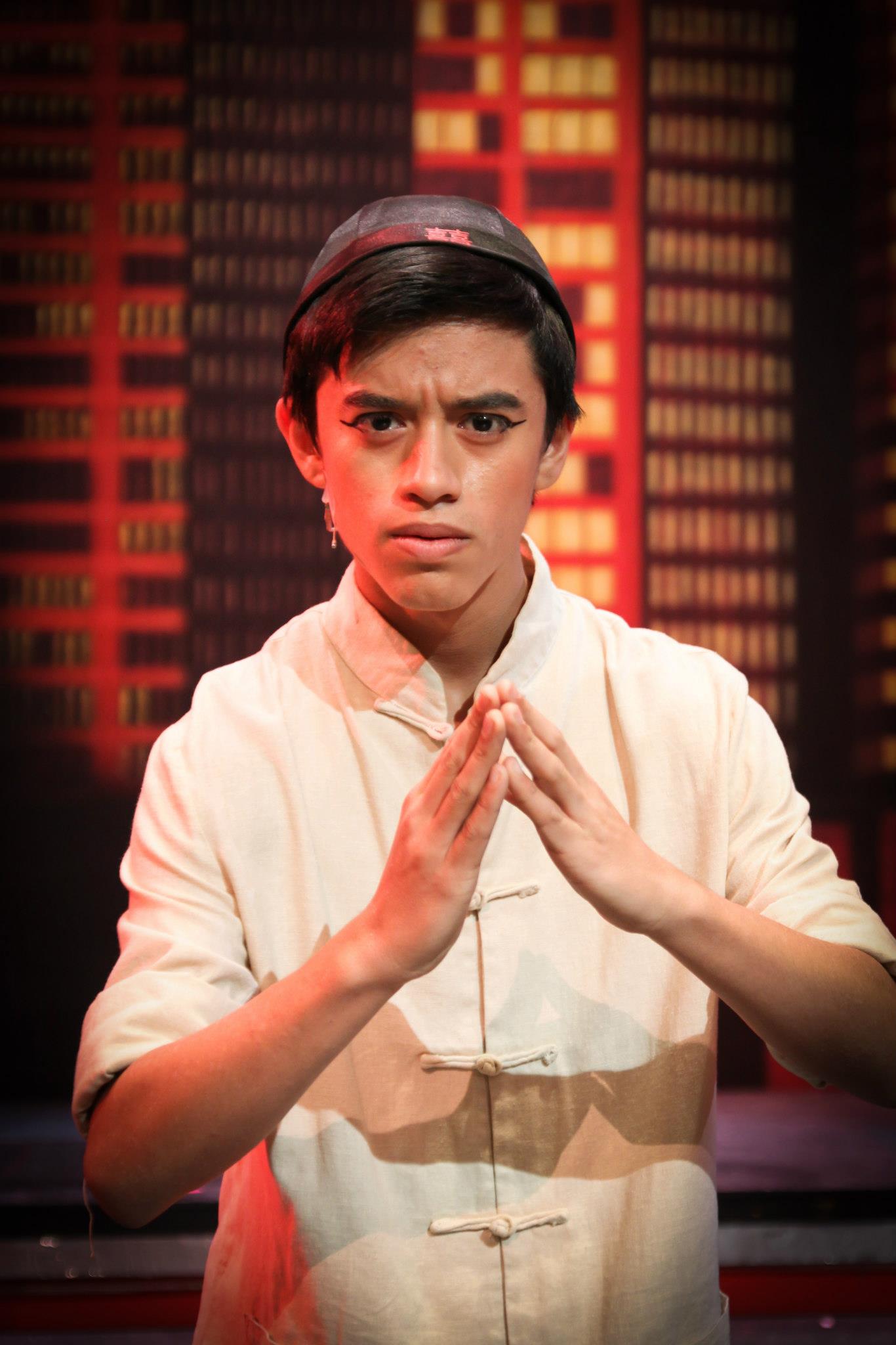 Antonio Abarca as Bun Foo for the RRHS musical of Thoroughly Modern Millie. (2013)