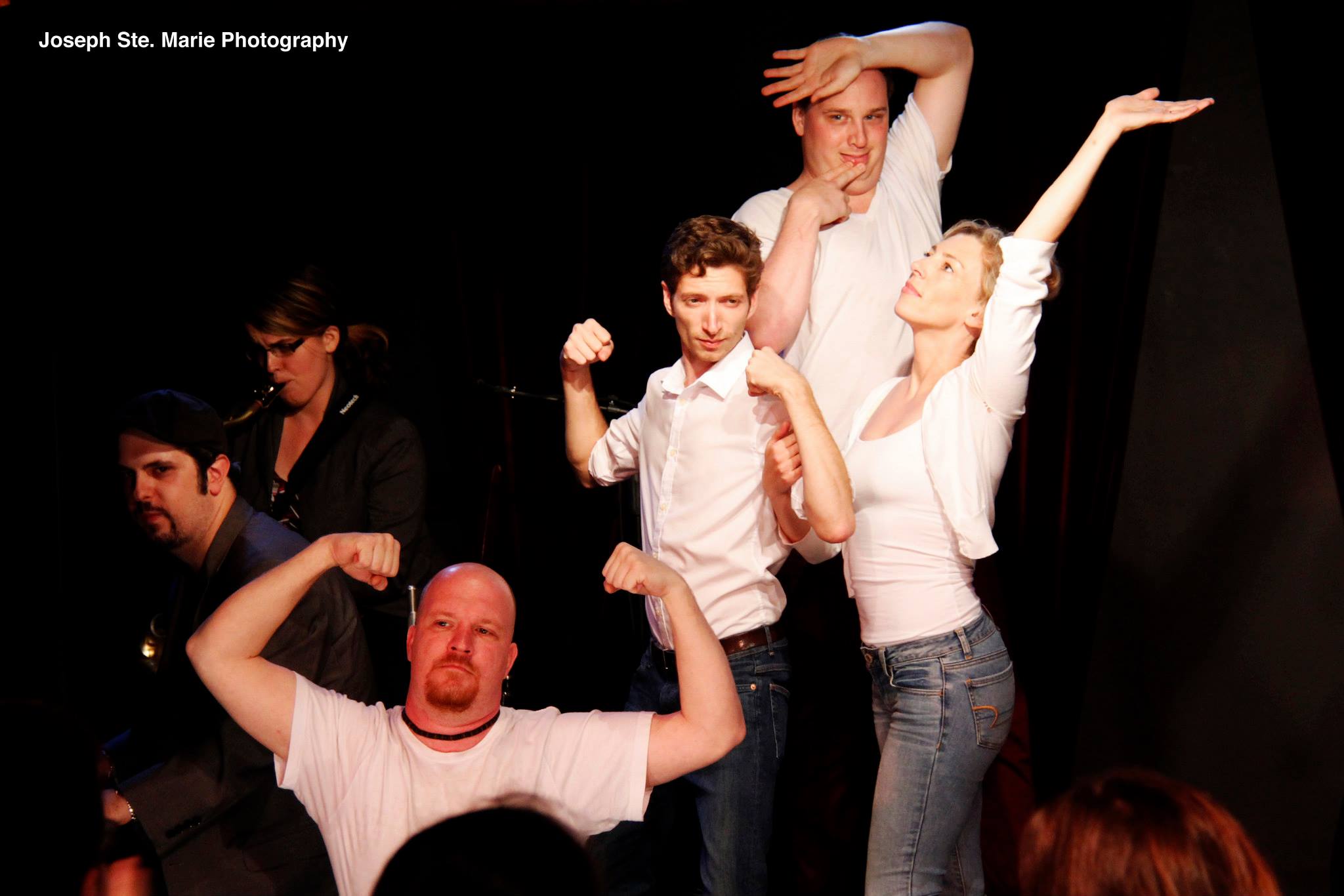 On stage at the 'Wiggle Room' in Montreal with improve troupe WIF.