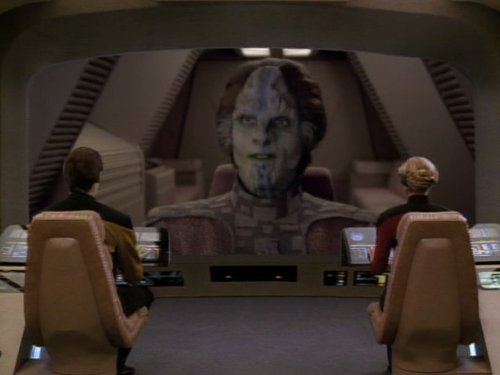 Still of Brent Spiner, James Horan and Mary Kohnert in Star Trek: The Next Generation (1987)