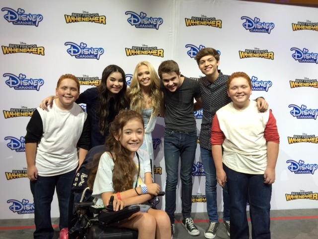 Emeily Flyr with Matthew Royer, Benjamin Royer, Landry Bender, Lauren Taylor, Gus Kamp, and Ricky Garcia from Bestfreinds Whenever.