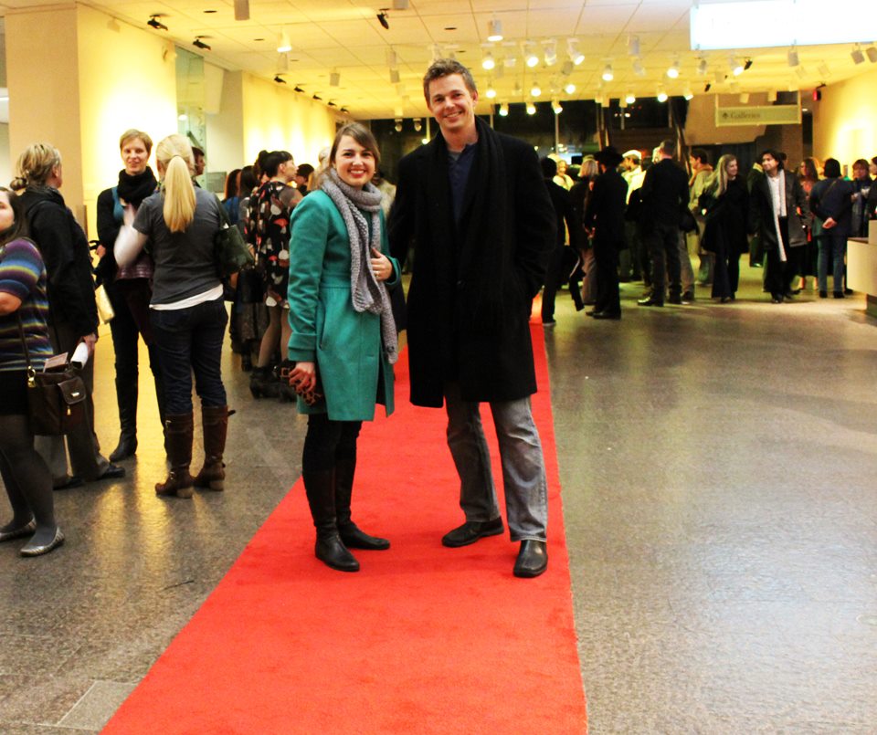 Jeff Bukowski on the red carpet in Minneapolis with Jenna Londgren.