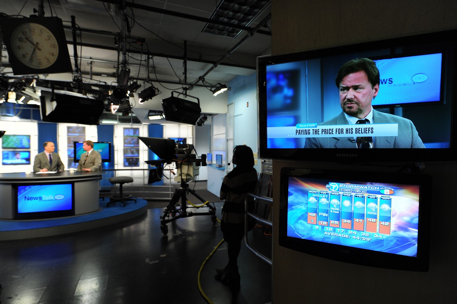 Schaefer appears on News Talk with Bruce DePuyt in the WJLA studio in Arlington, VA. The controversy has thrown a spotlight on Schaefer.