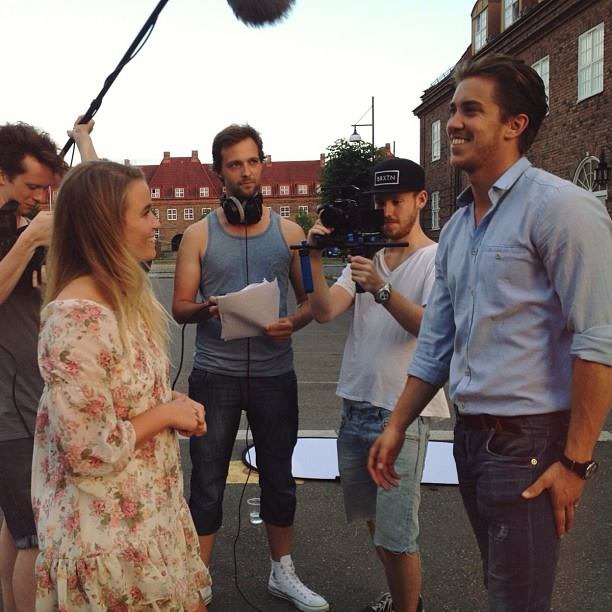 Morten Haslerud directing Fredrik Skogsrud and Mathilde Dokka Sveen, 2013.