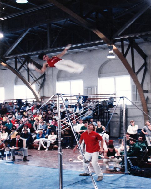 John Beaton Hill competing for University of Wisconsin-Madison, Men's Gymnastics Team.