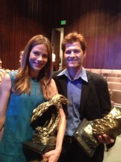 2014 San Diego Film Festival Award winners Michelle Monaghan and John Beaton Hill.