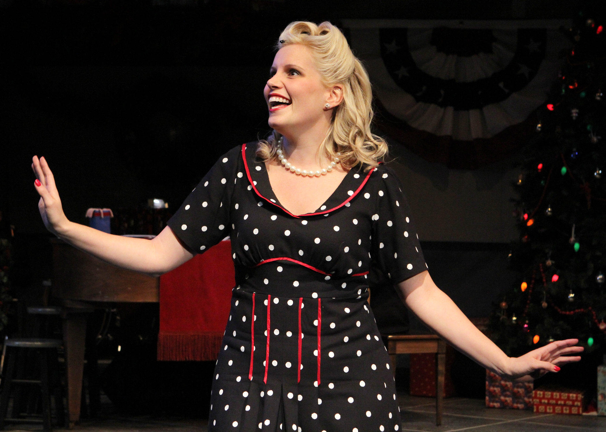 Ruthie as Patty Andrews in Christmas of Swing at the History Theatre