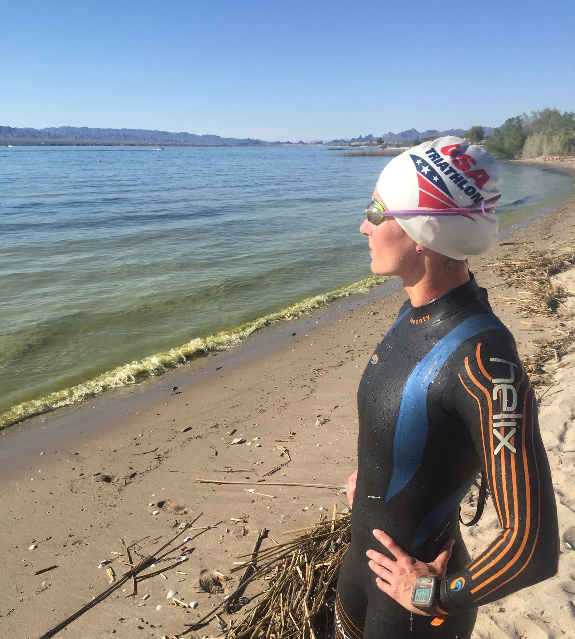 Triathlon in Havasu City, AZ! Media shoot prior to competition