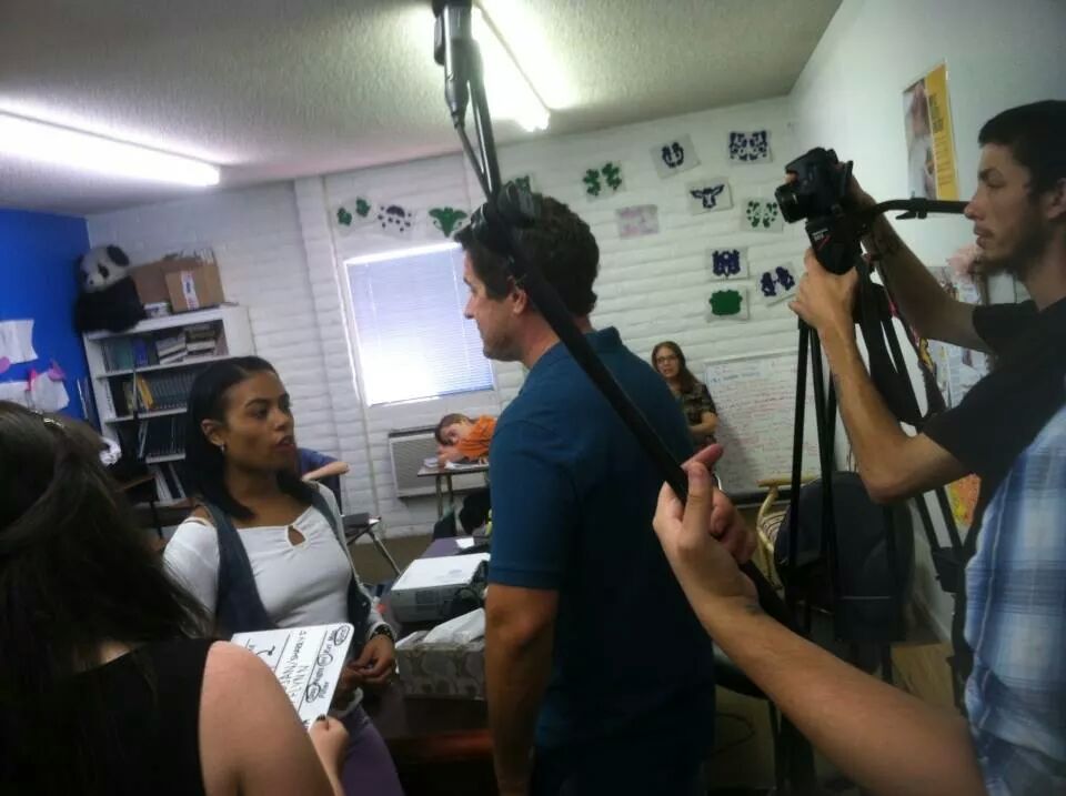 ON set oF the short fiLm 