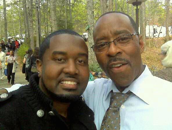 With my acting hero Courtney B. Vance on the set of Joyful Noise.