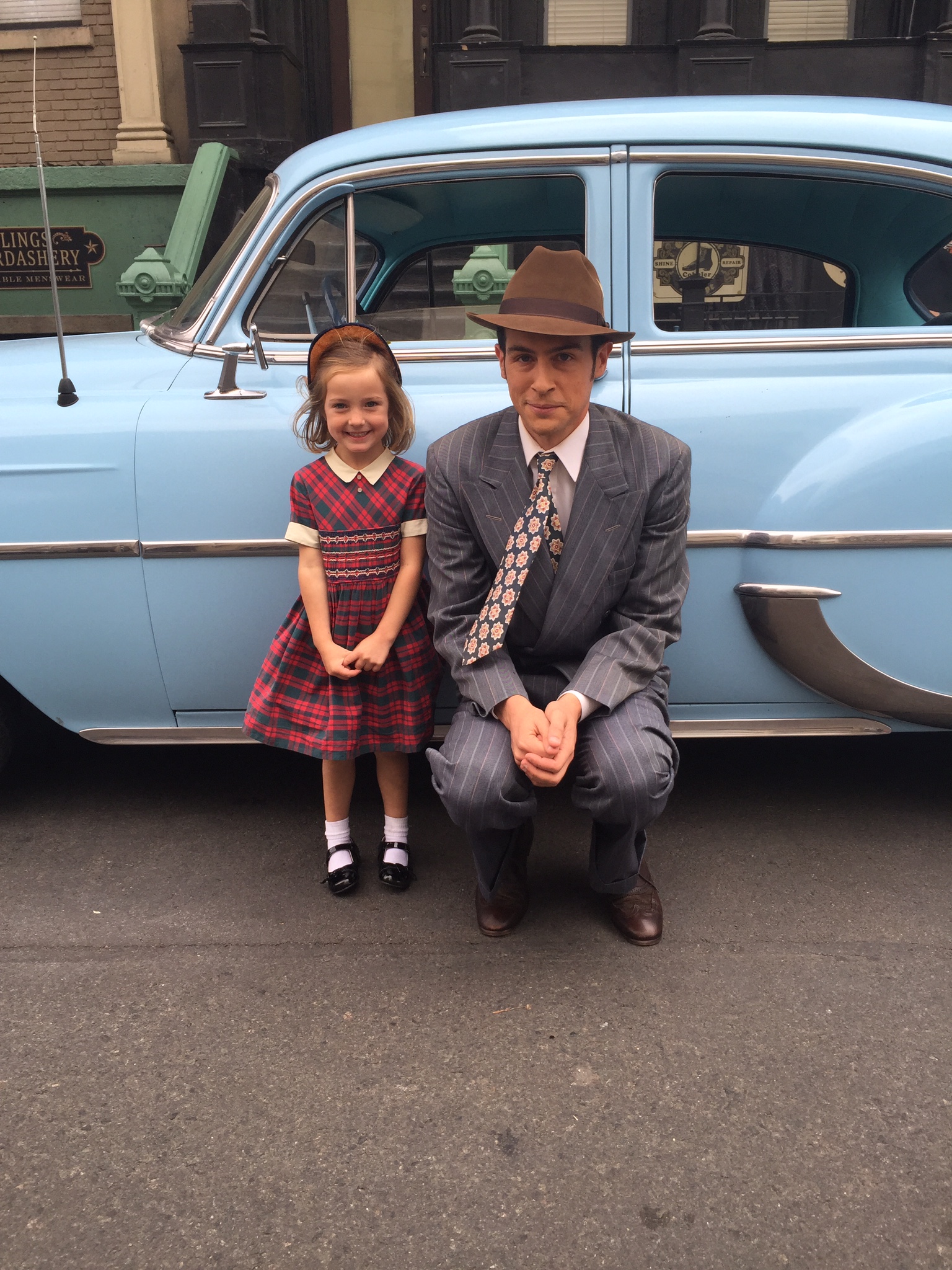 Sunnie on set with John Boyd for the 200th episode