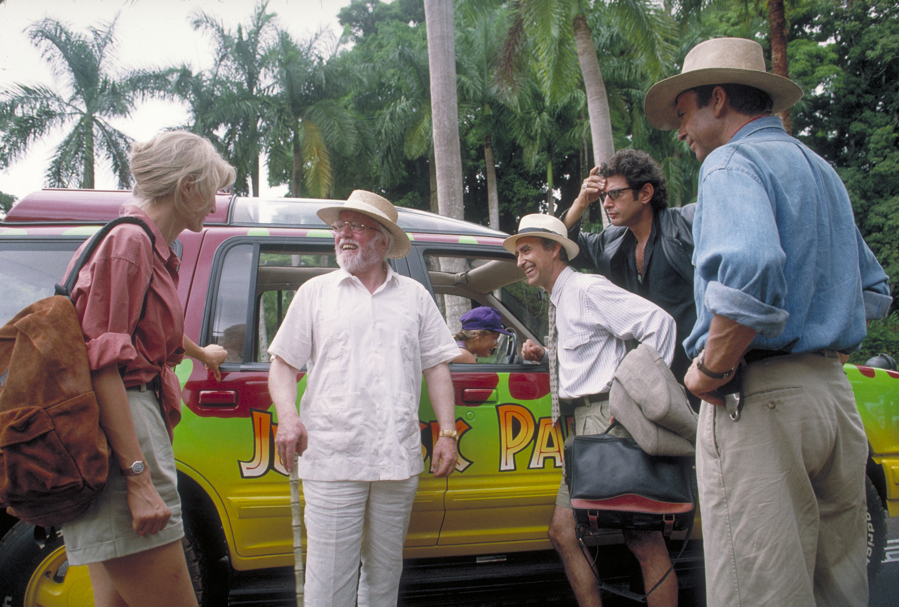 Still of Jeff Goldblum, Richard Attenborough, Laura Dern, Sam Neill and Martin Ferrero in Juros periodo parkas (1993)