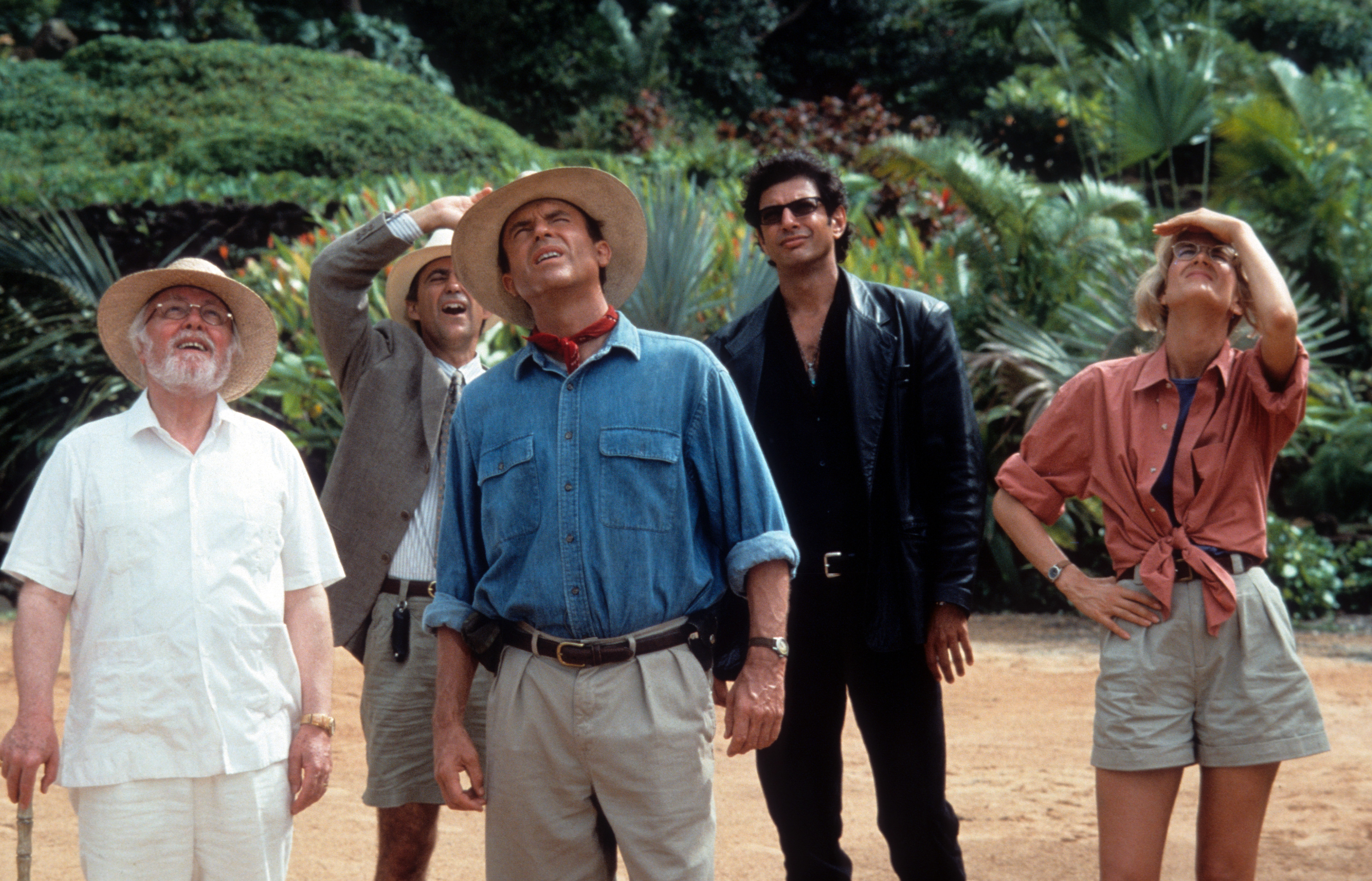 Still of Jeff Goldblum, Richard Attenborough, Laura Dern, Sam Neill and Martin Ferrero in Juros periodo parkas (1993)